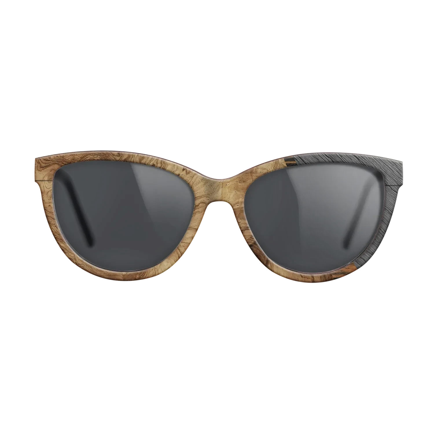 Walnut Claro Light,Olive Burl,Italian Ebony,Poplar Dyed: Grey: Angle Cut - The Maiden - Cat - 1714 - SIRIS wood optic