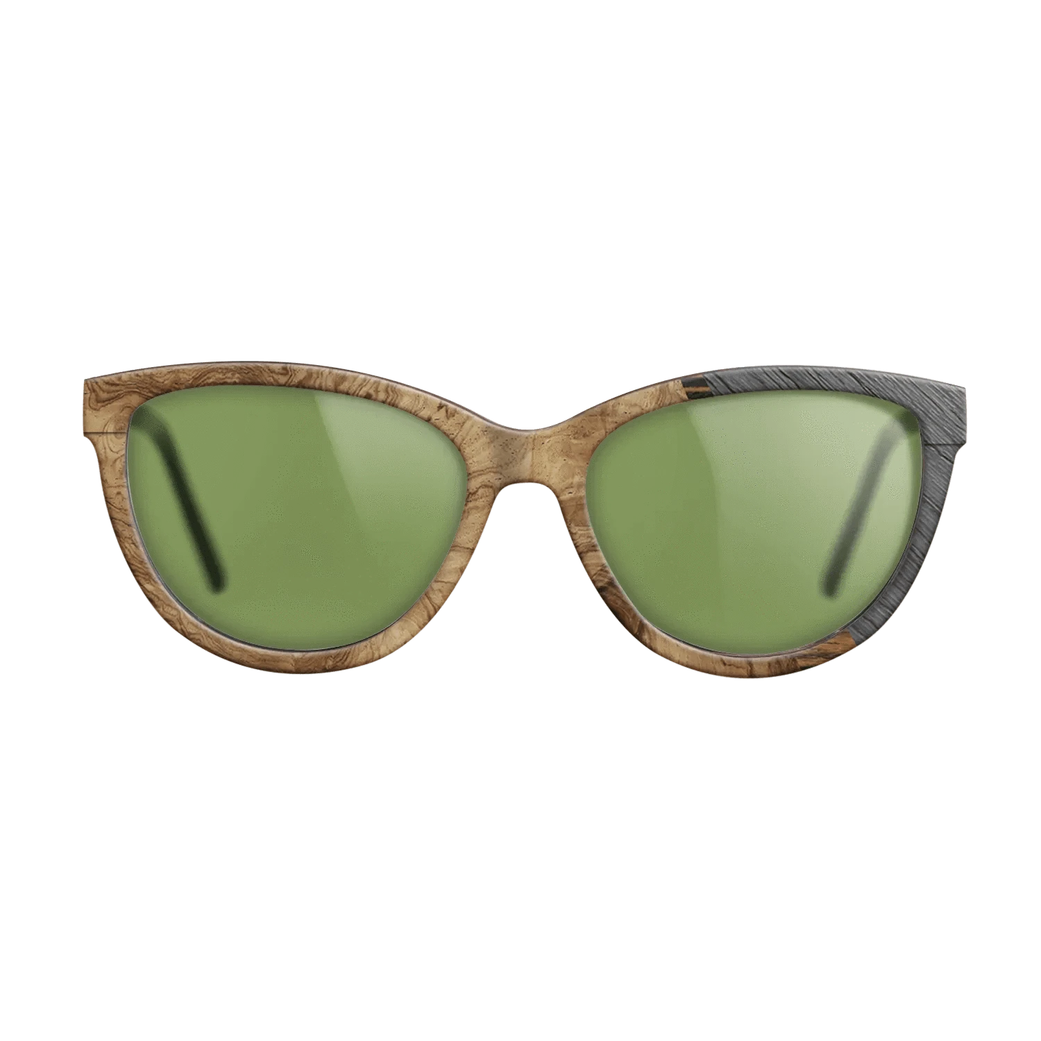 Walnut Claro Light,Olive Burl,Italian Ebony,Poplar Dyed: Grey: Angle Cut - The Maiden - Cat - 1714 - SIRIS wood optic
