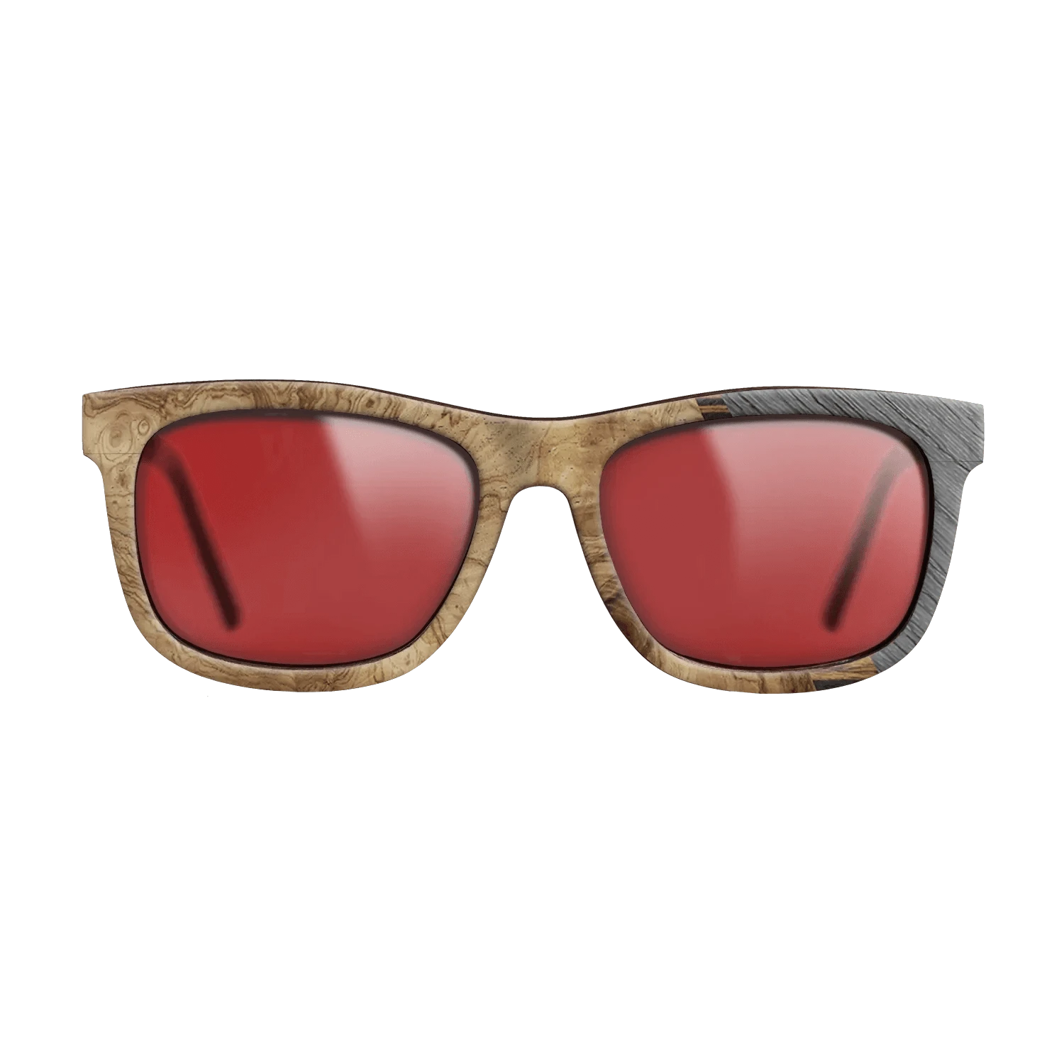 Walnut Claro Light,Olive Burl,Italian Ebony,Poplar Dyed: Grey: Angle Cut - The Hero - Square - 1714 - SIRIS wood optic