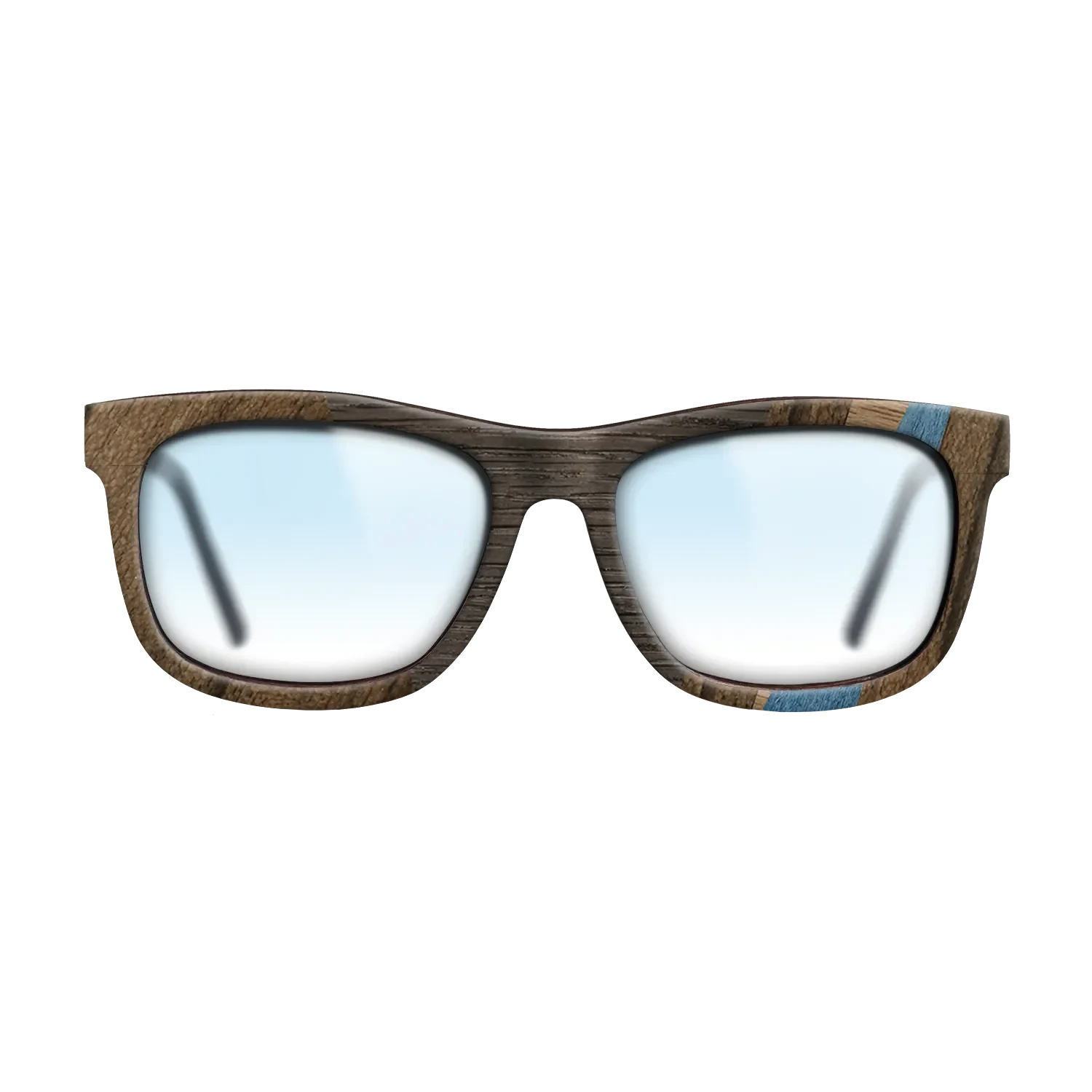 Poplar Dyed: Blue Denim,Walnut: Straight Grain,Ziricote Dark Quartered,Bocote,Fumed Oak: Angle Cut - The Hero - Square - 1060 - SIRIS wood optic