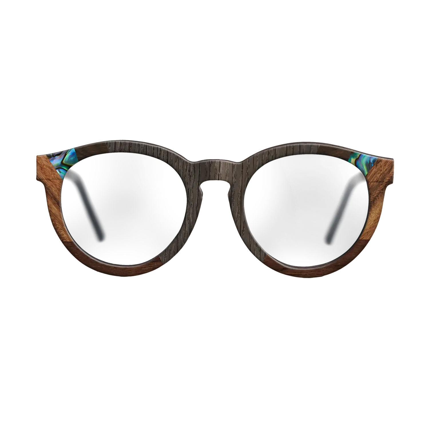 Abalone Shell,Fumed Oak,Ziricote Light Quartered,Santos Rosewood Light: Recursive - The Rebel - Round - 1612 - SIRIS wood optic