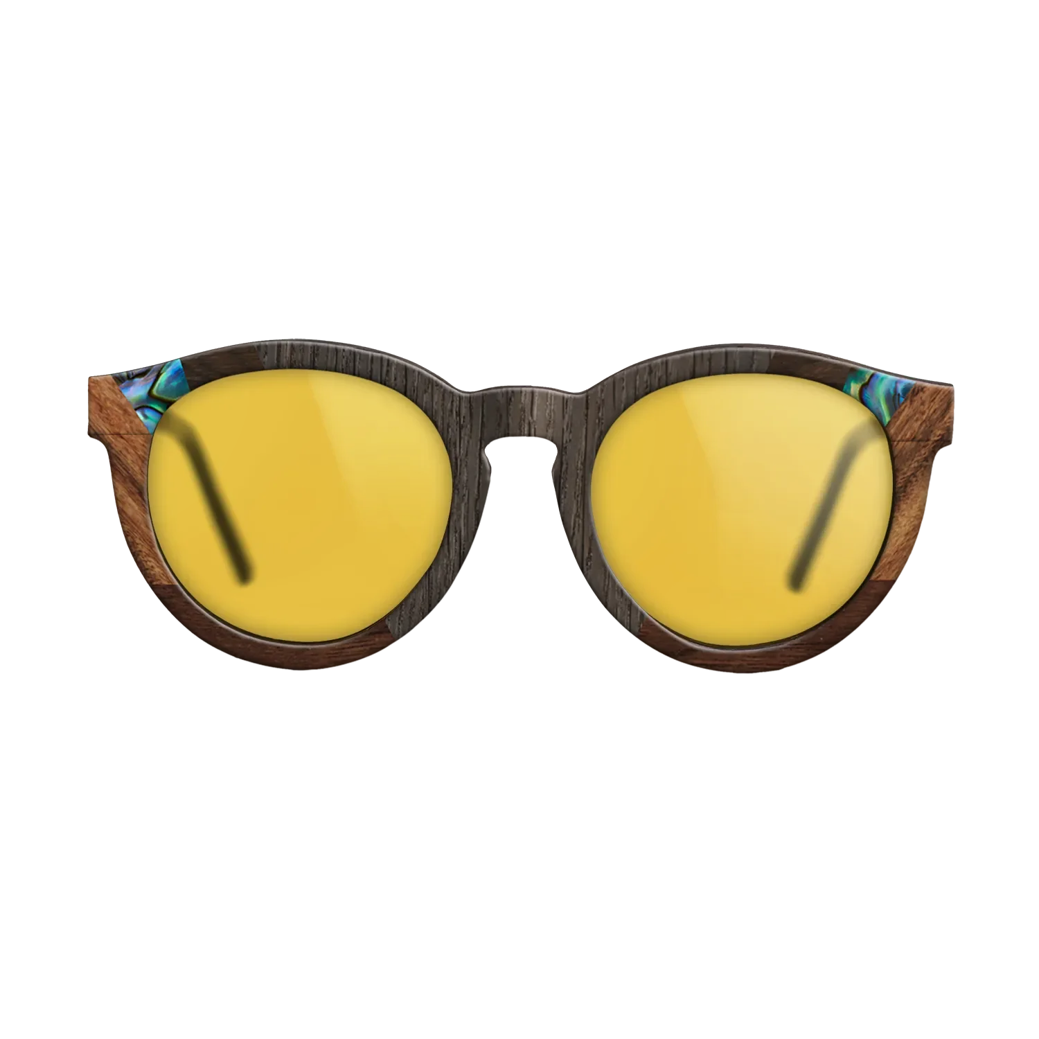 Abalone Shell,Fumed Oak,Ziricote Light Quartered,Santos Rosewood Light: Recursive - The Rebel - Round - 1612 - SIRIS wood optic
