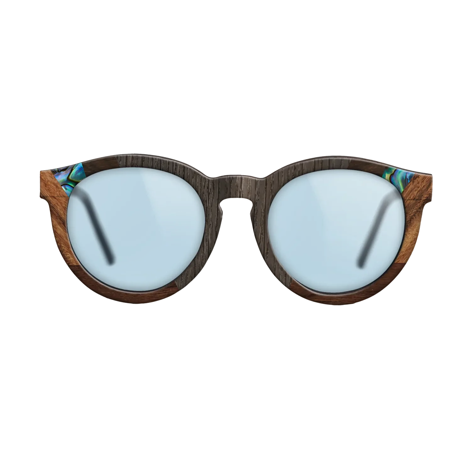 Abalone Shell,Fumed Oak,Ziricote Light Quartered,Santos Rosewood Light: Recursive - The Rebel - Round - 1612 - SIRIS wood optic