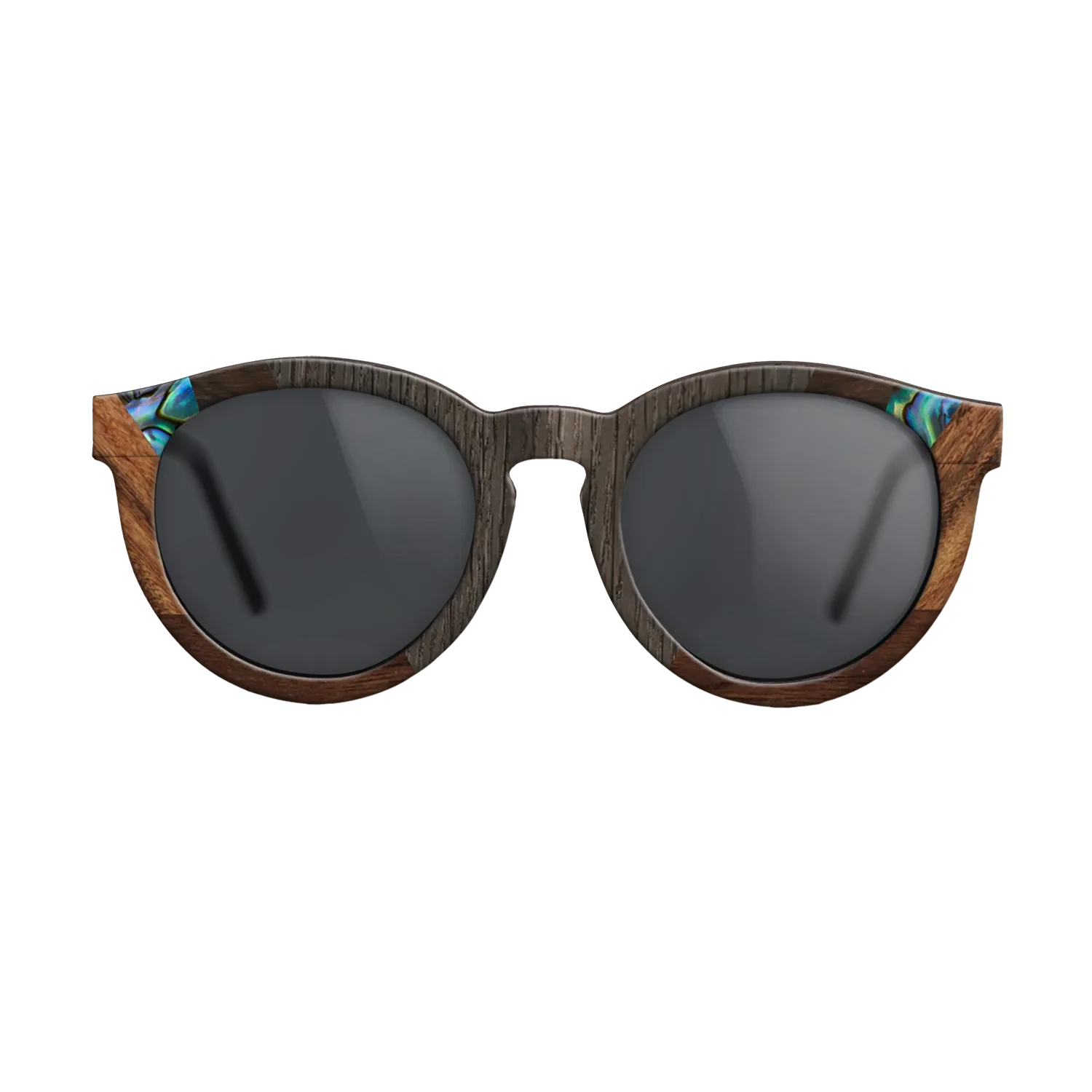 Abalone Shell,Fumed Oak,Ziricote Light Quartered,Santos Rosewood Light: Recursive - The Rebel - Round - 1612 - SIRIS wood optic