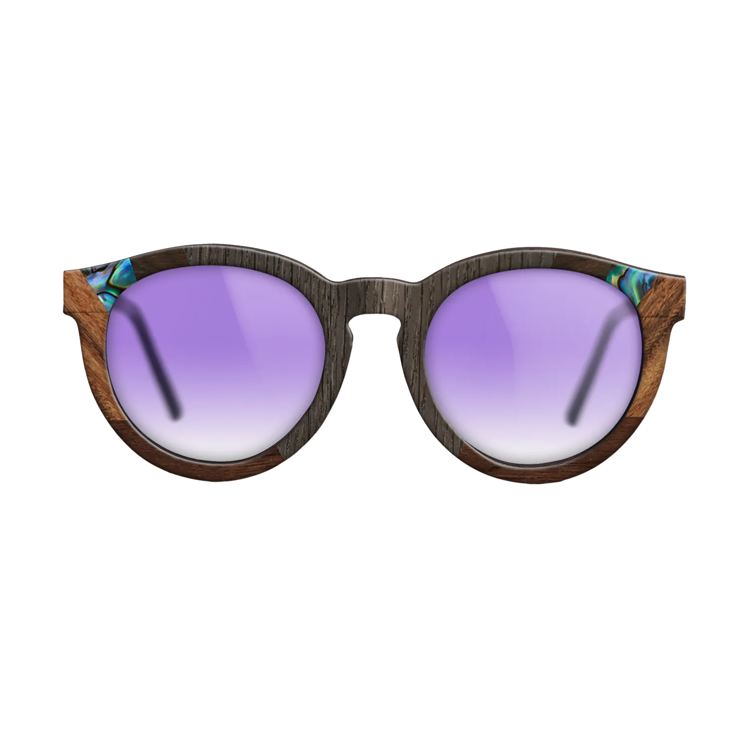 Abalone Shell,Fumed Oak,Ziricote Light Quartered,Santos Rosewood Light: Recursive - The Rebel - Round - 1612 - SIRIS wood optic
