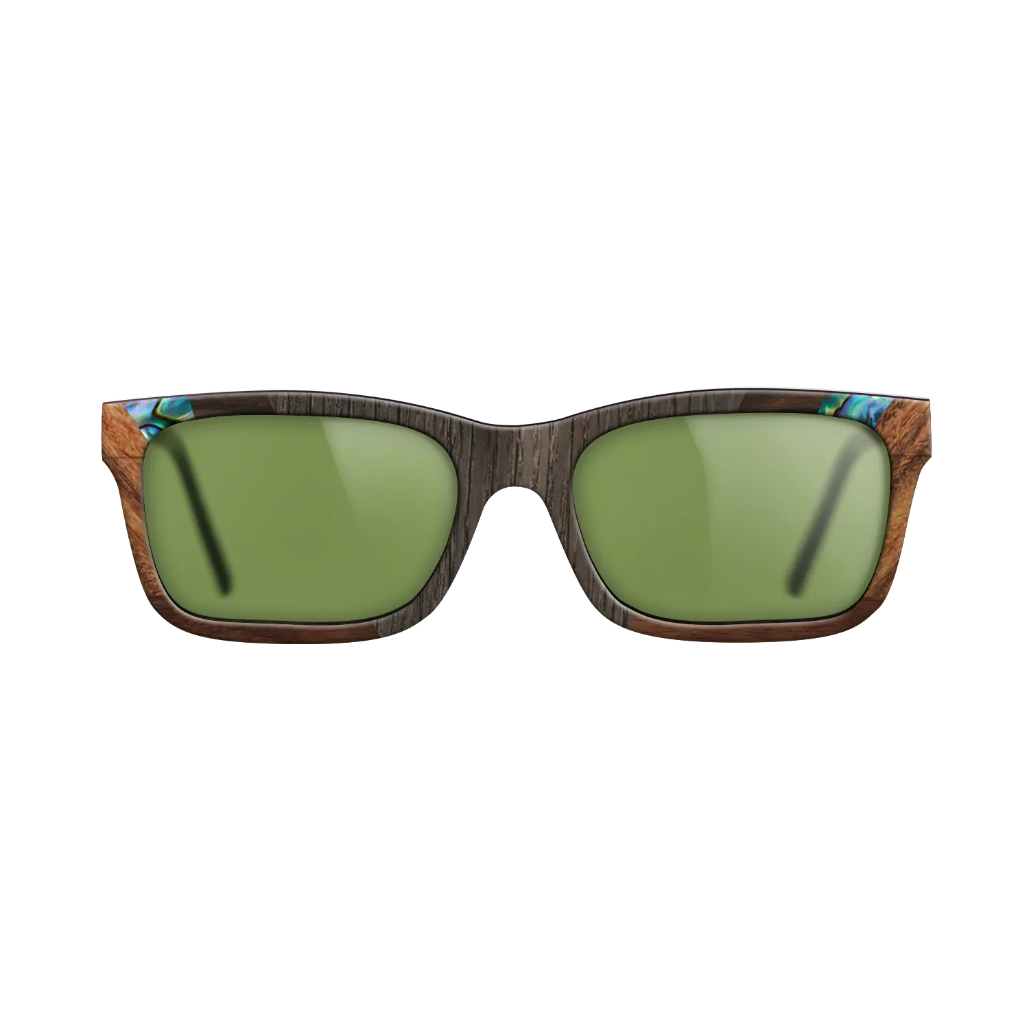 Abalone Shell,Fumed Oak,Ziricote Light Quartered,Santos Rosewood Light: Recursive - The Sage - Rectangle - 1612 - SIRIS wood optic