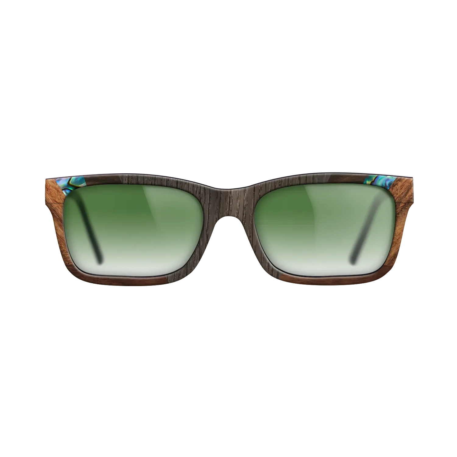 Abalone Shell,Fumed Oak,Ziricote Light Quartered,Santos Rosewood Light: Recursive - The Sage - Rectangle - 1612 - SIRIS wood optic