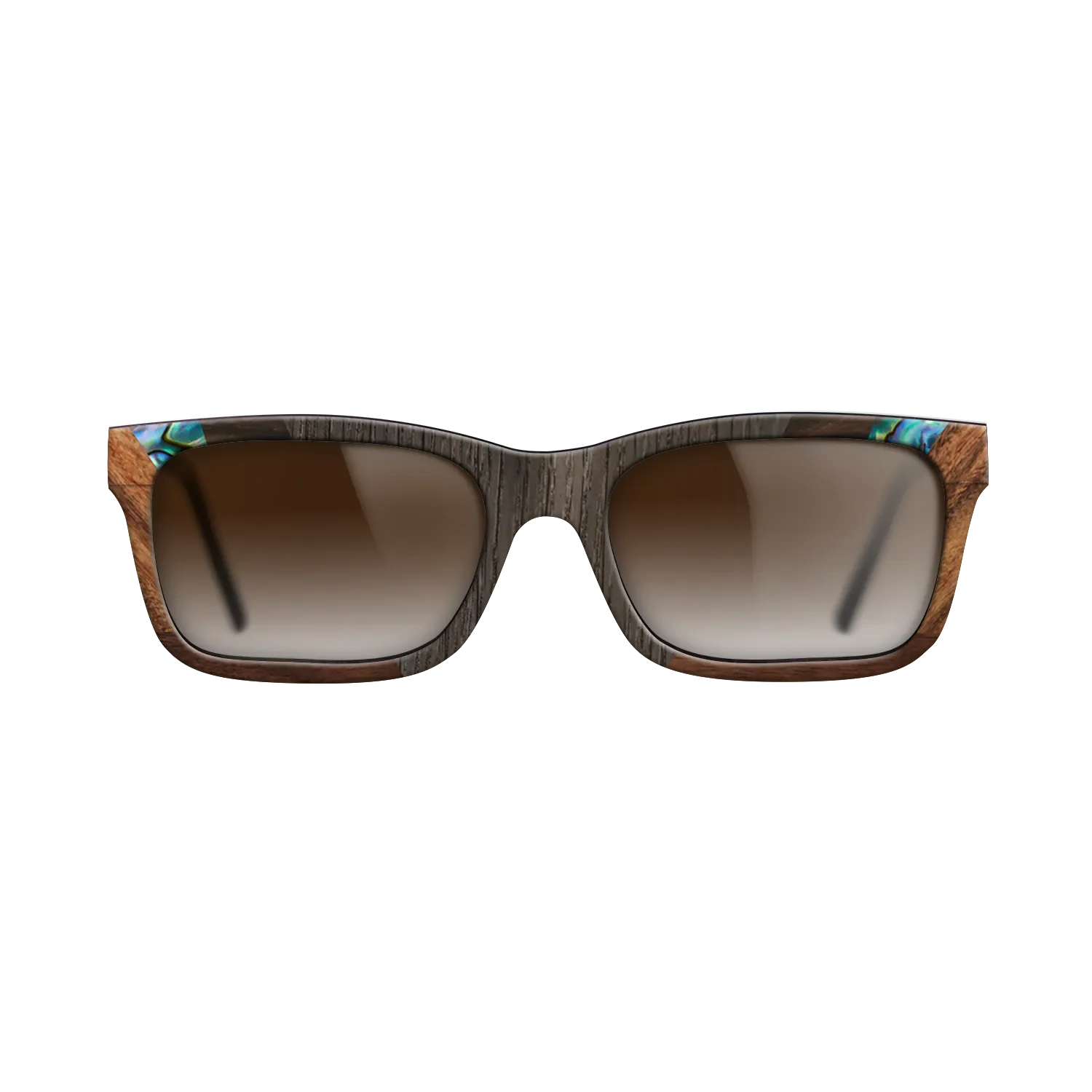 Abalone Shell,Fumed Oak,Ziricote Light Quartered,Santos Rosewood Light: Recursive - The Sage - Rectangle - 1612 - SIRIS wood optic