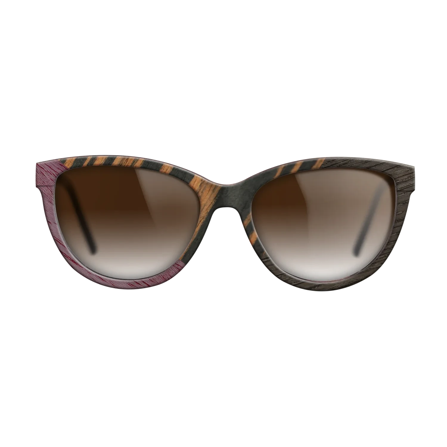 Italian Ebony,Purpleheart,Fumed Oak: Angle Cut - The Maiden - Cat - 1565 - SIRIS wood optic