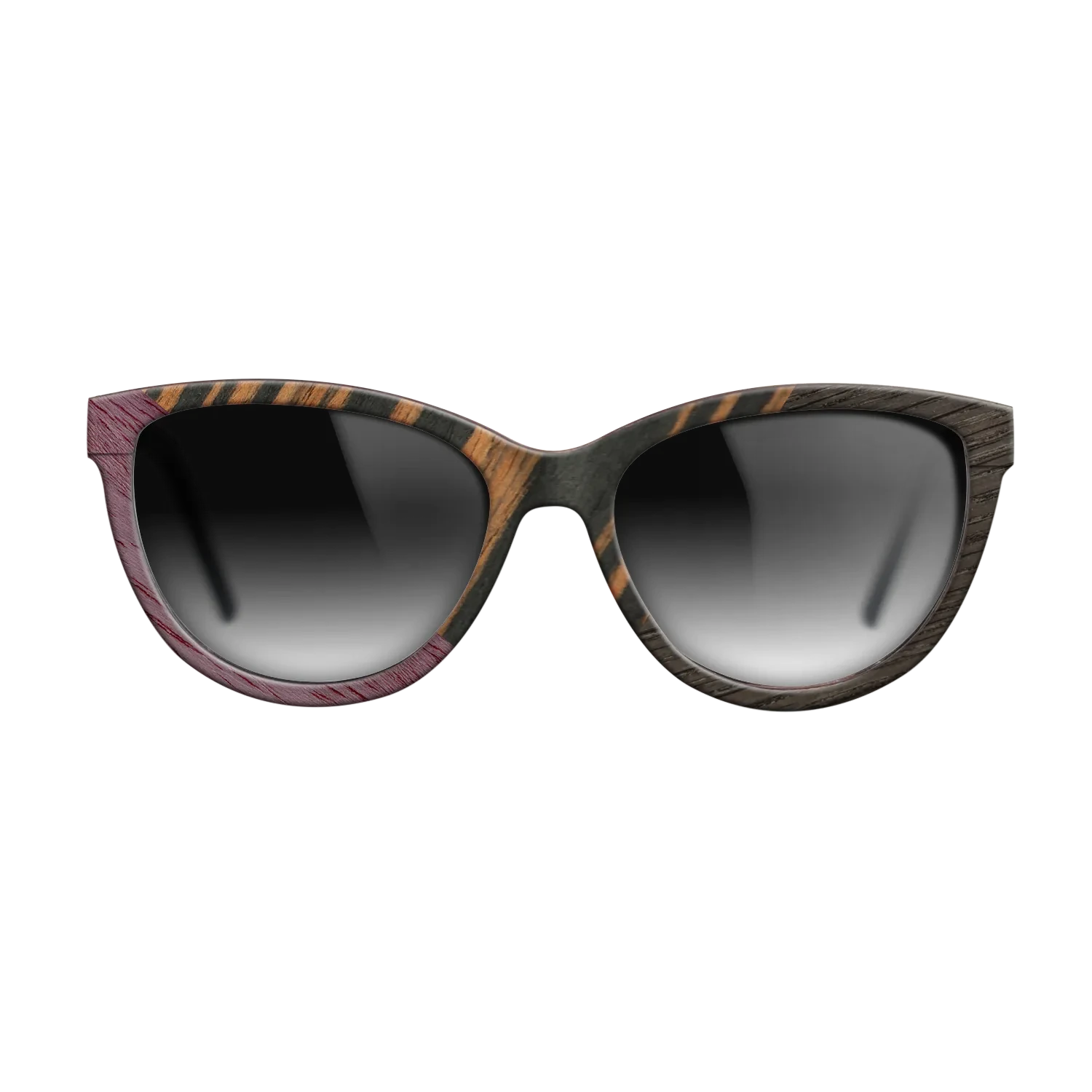 Italian Ebony,Purpleheart,Fumed Oak: Angle Cut - The Maiden - Cat - 1565 - SIRIS wood optic