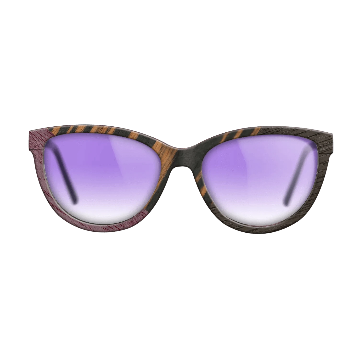 Italian Ebony,Purpleheart,Fumed Oak: Angle Cut - The Maiden - Cat - 1565 - SIRIS wood optic