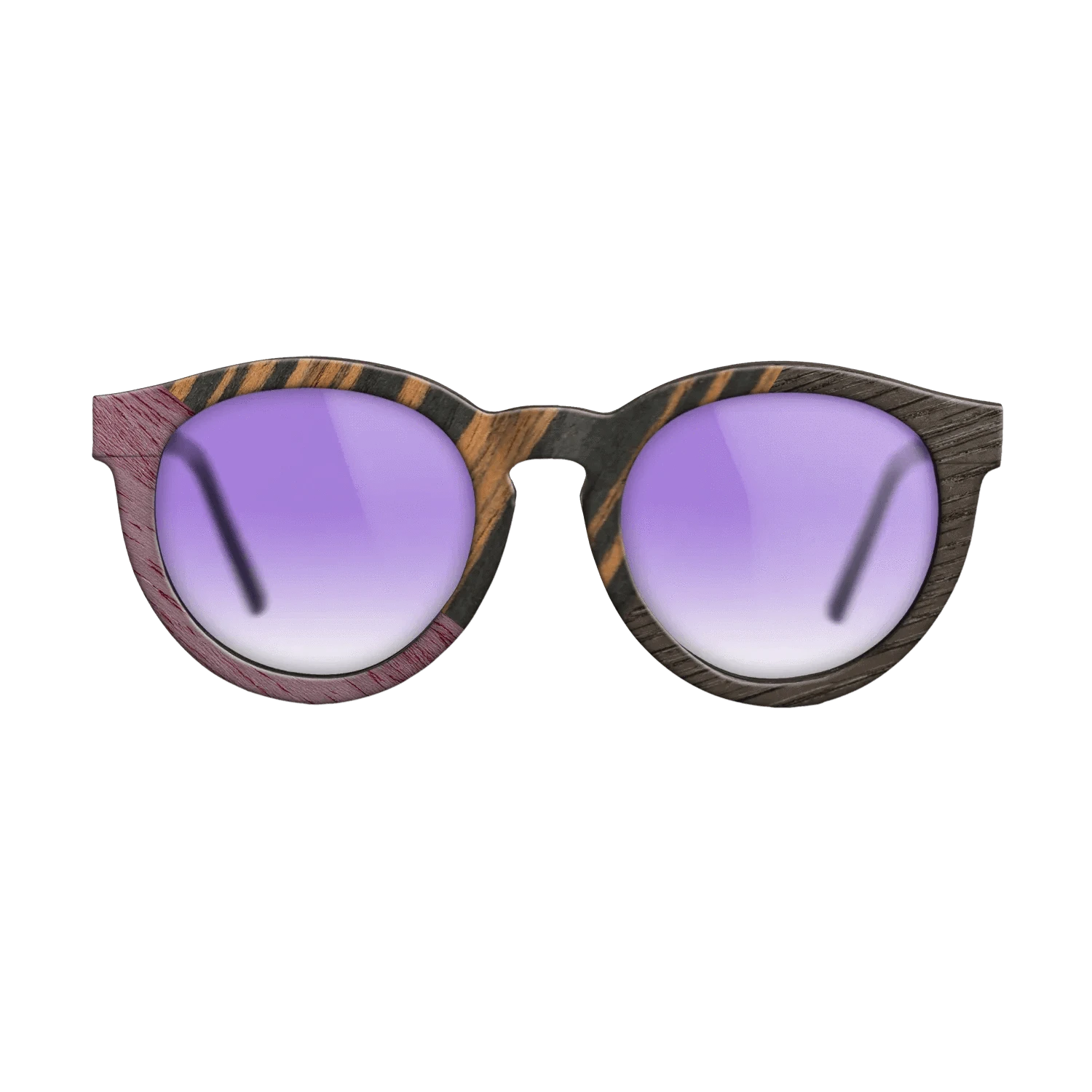 Italian Ebony,Purpleheart,Fumed Oak: Angle Cut - The Rebel - Round - 1565 - SIRIS wood optic