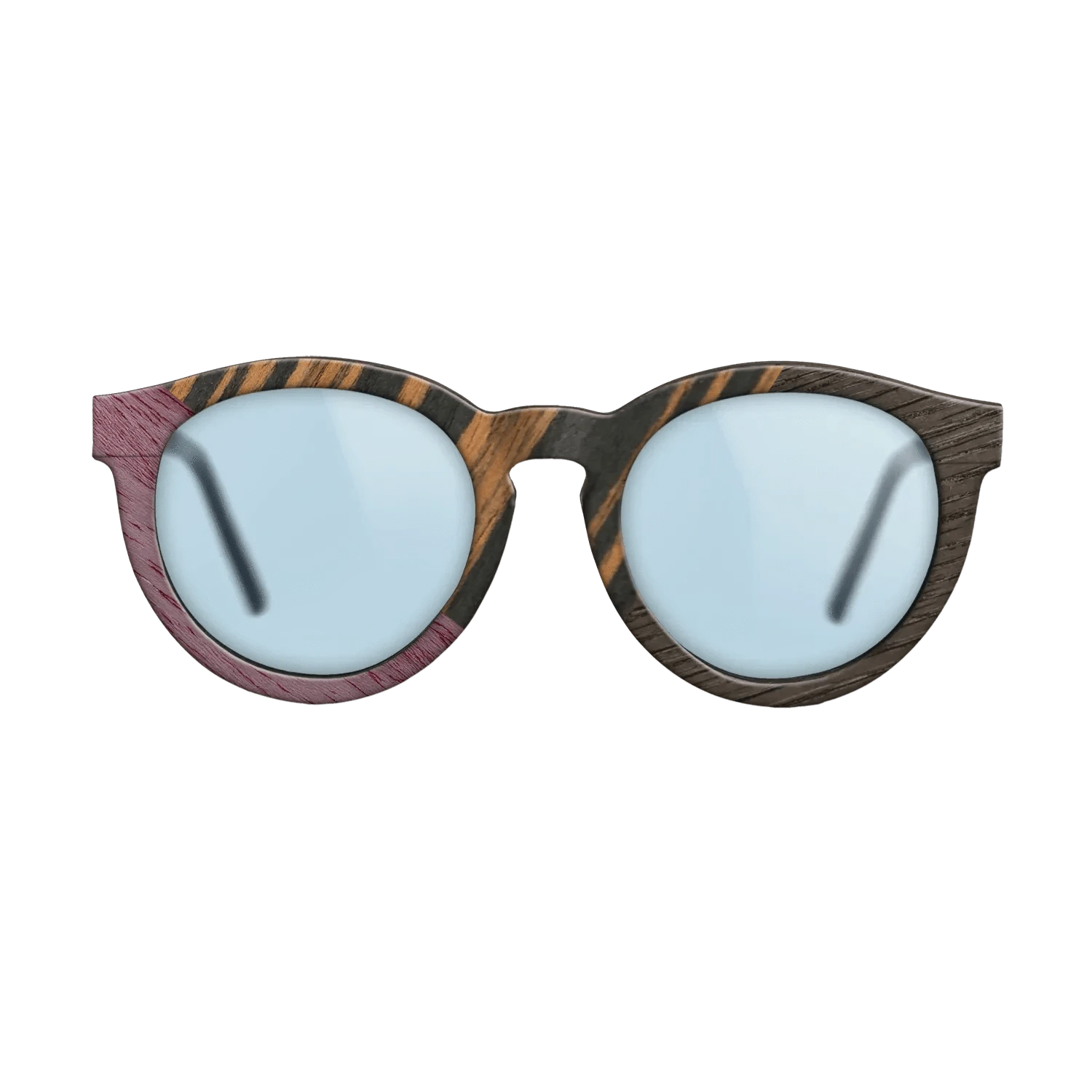 Italian Ebony,Purpleheart,Fumed Oak: Angle Cut - The Rebel - Round - 1565 - SIRIS wood optic