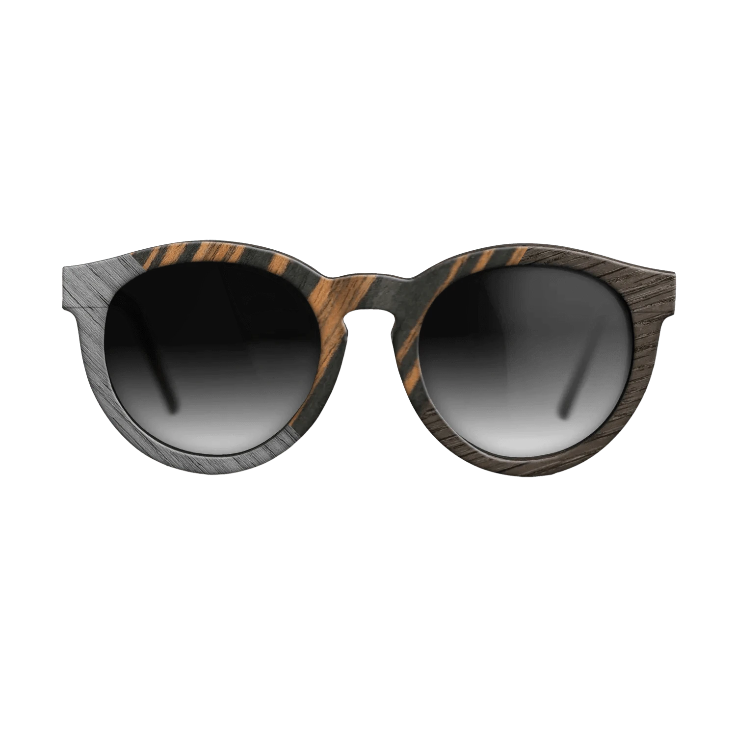 Koa,Fumed Oak,Purpleheart: Angle Cut - The Rebel - Round - 1384 - SIRIS wood optic