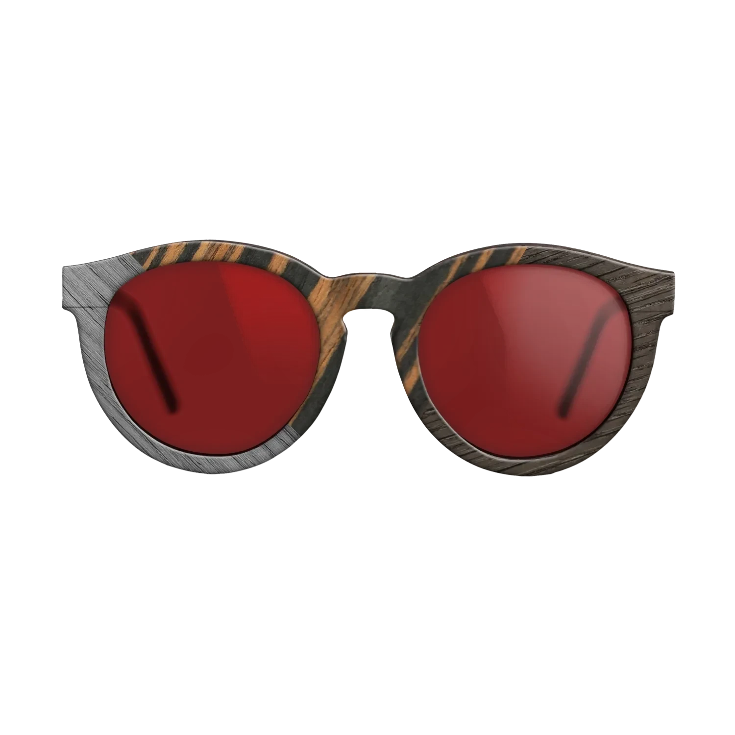 Koa,Fumed Oak,Purpleheart: Angle Cut - The Rebel - Round - 1384 - SIRIS wood optic