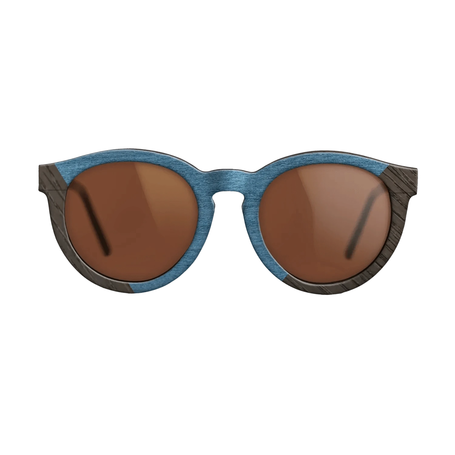 Koa,Fumed Oak,Poplar Dyed: Blue Denim: Angle Cut - The Rebel - Round - 1022 - SIRIS wood optic