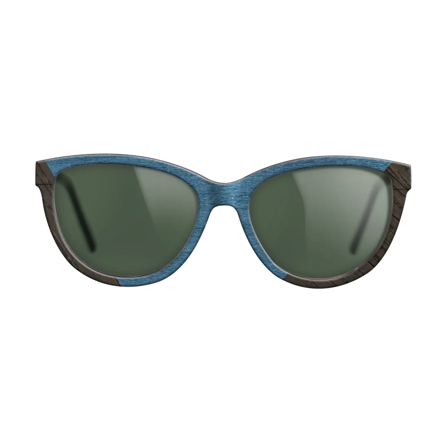 Koa,Fumed Oak,Poplar Dyed: Blue Denim: Angle Cut - The Maiden - Cat - 1022 - SIRIS wood optic