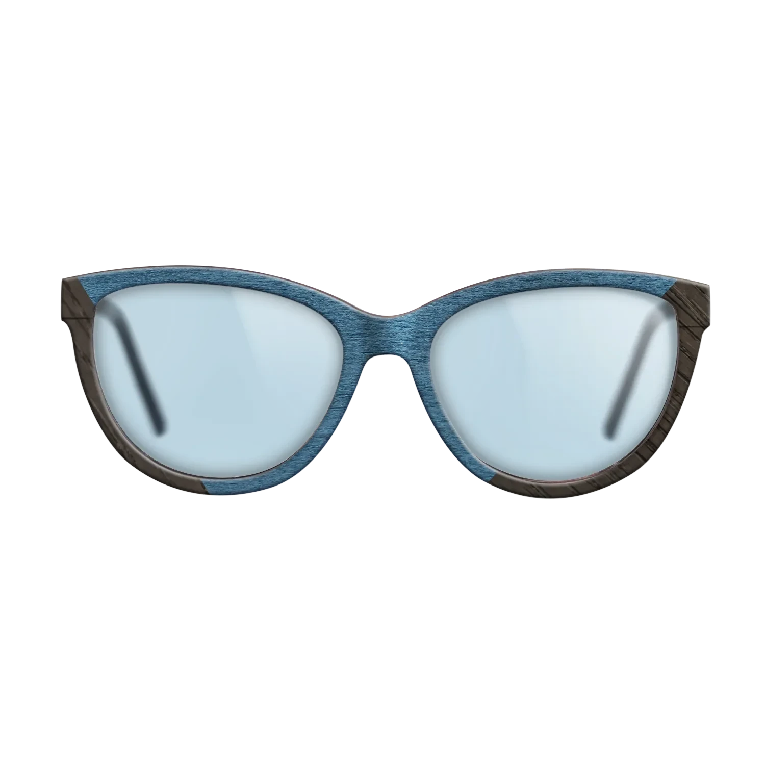 Koa,Fumed Oak,Poplar Dyed: Blue Denim: Angle Cut - The Maiden - Cat - 1022 - SIRIS wood optic