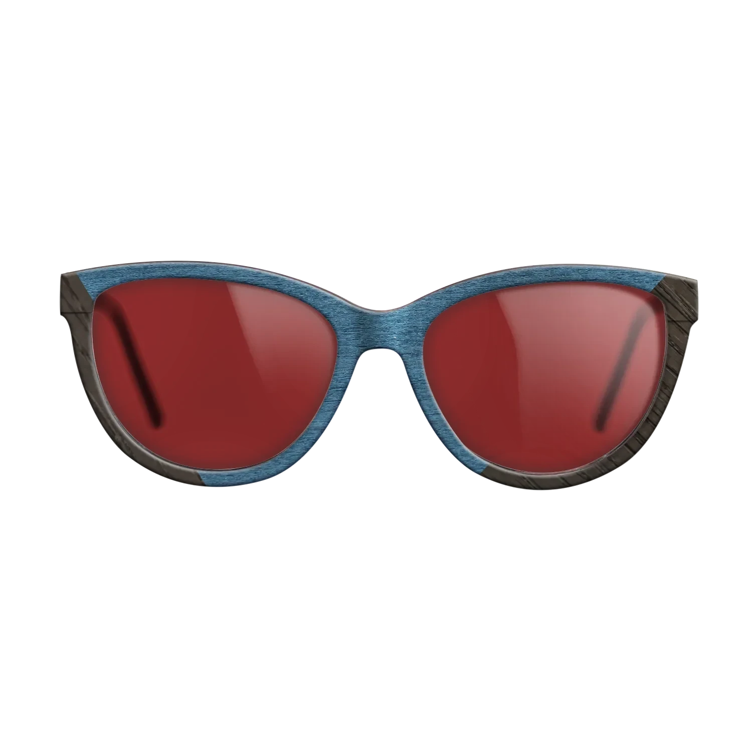 Koa,Fumed Oak,Poplar Dyed: Blue Denim: Angle Cut - The Maiden - Cat - 1022 - SIRIS wood optic