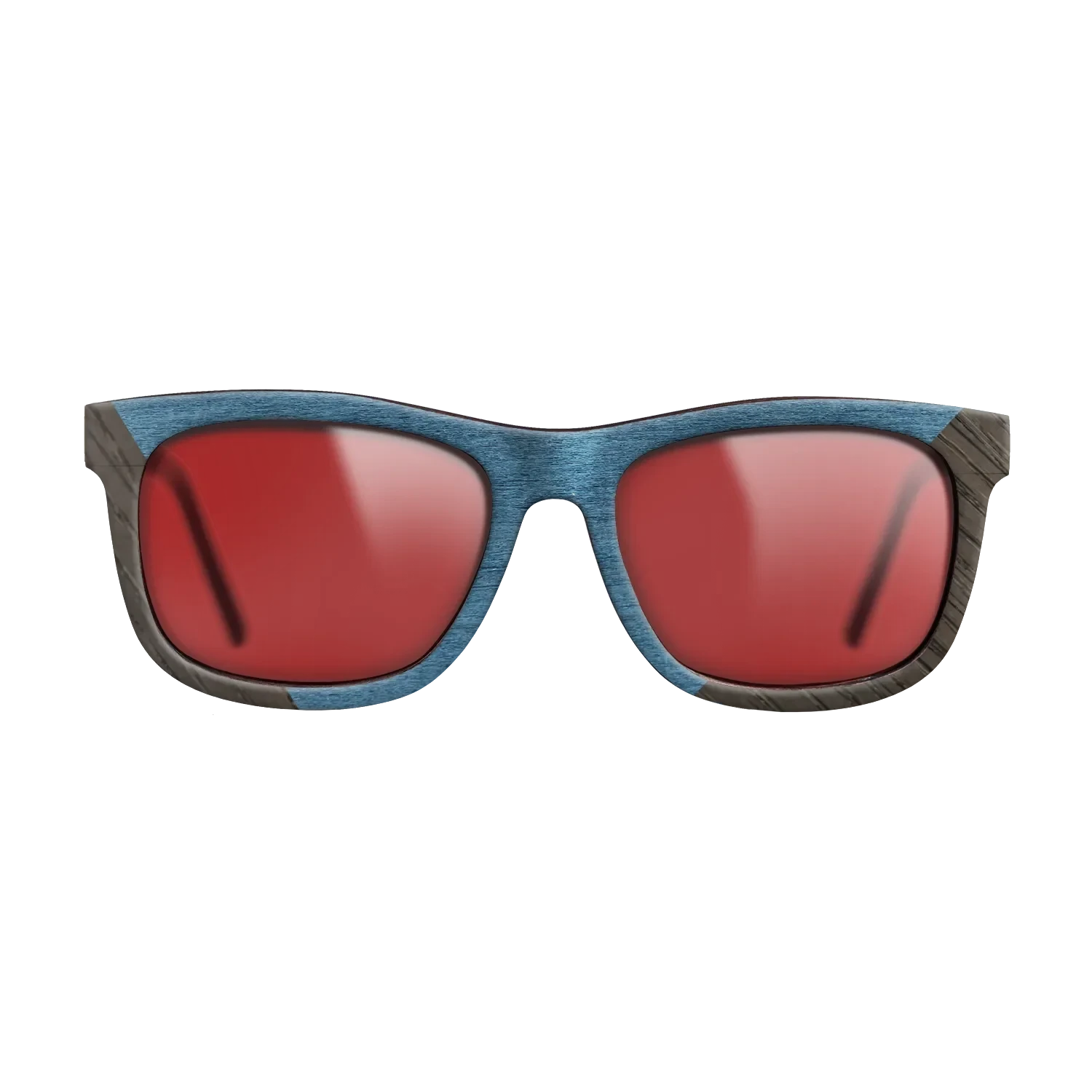 Koa,Fumed Oak,Poplar Dyed: Blue Denim: Angle Cut - The Hero - Square - 1022 - SIRIS wood optic