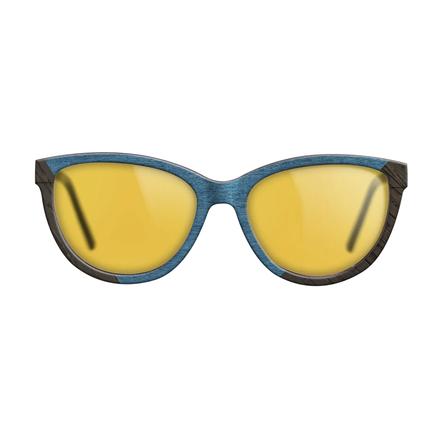 Koa,Fumed Oak,Poplar Dyed: Blue Denim: Angle Cut - The Maiden - Cat - 1022 - SIRIS wood optic