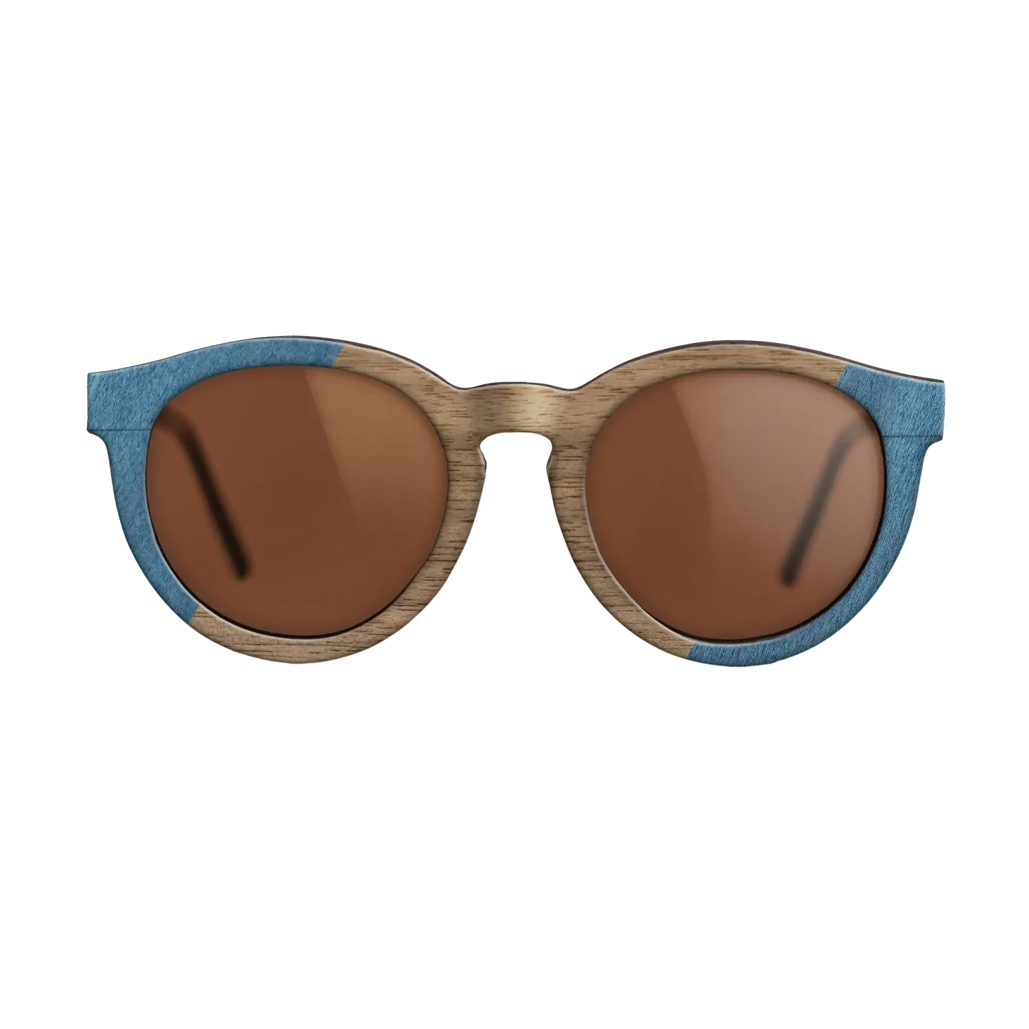 Poplar Dyed: Blue Denim,Walnut: Straight Grain,Fumed Oak: Angle Cut - The Rebel - Round - 821 - SIRIS wood optic