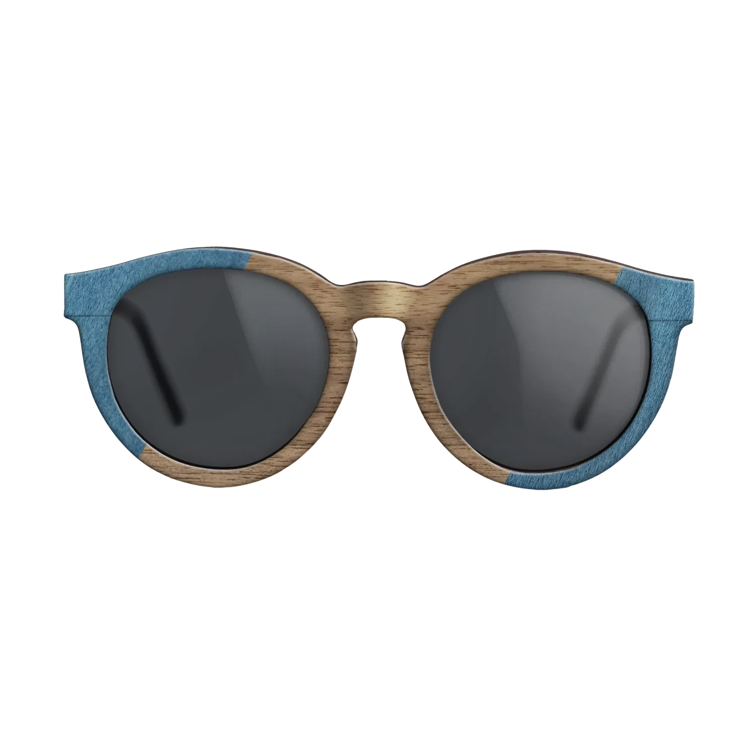 Poplar Dyed: Blue Denim,Walnut: Straight Grain,Fumed Oak: Angle Cut - The Rebel - Round - 821 - SIRIS wood optic
