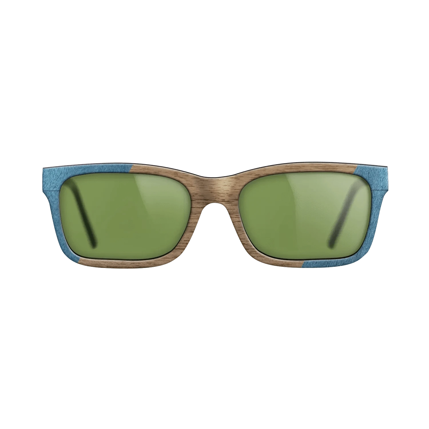 Poplar Dyed: Blue Denim,Walnut: Straight Grain,Fumed Oak: Angle Cut - The Sage - Rectangle - 821 - SIRIS wood optic