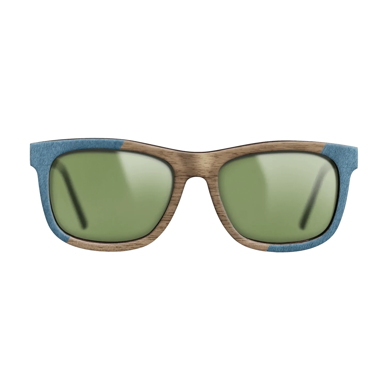 Poplar Dyed: Blue Denim,Walnut: Straight Grain,Fumed Oak: Angle Cut - The Hero - Square - 821 - SIRIS wood optic
