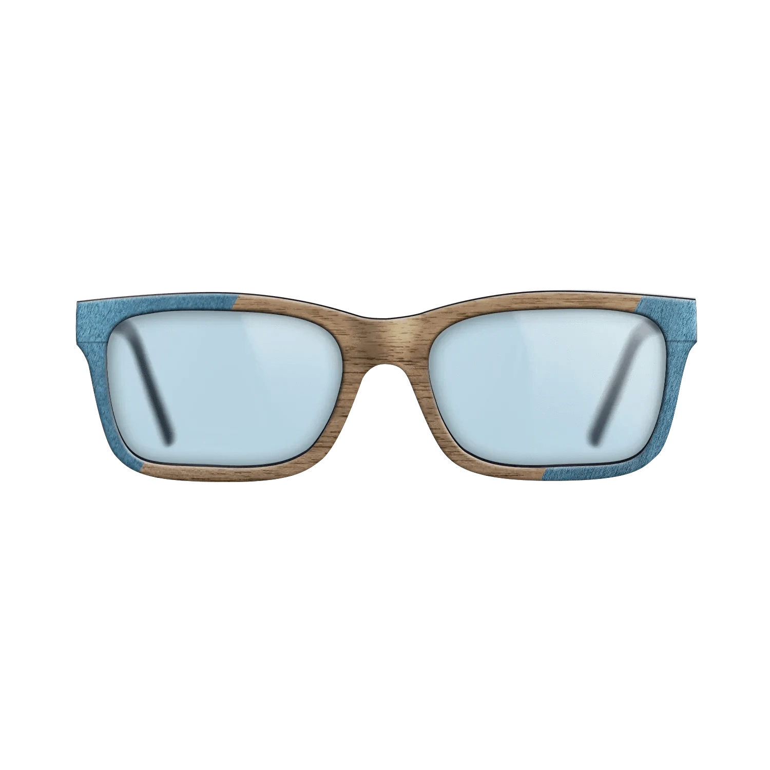 Poplar Dyed: Blue Denim,Walnut: Straight Grain,Fumed Oak: Angle Cut - The Sage - Rectangle - 821 - SIRIS wood optic