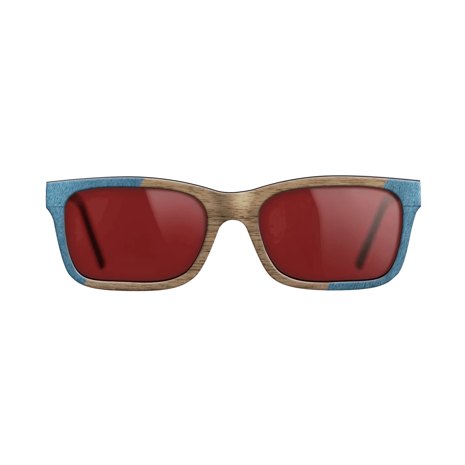 Poplar Dyed: Blue Denim,Walnut: Straight Grain,Fumed Oak: Angle Cut - The Sage - Rectangle - 821 - SIRIS wood optic