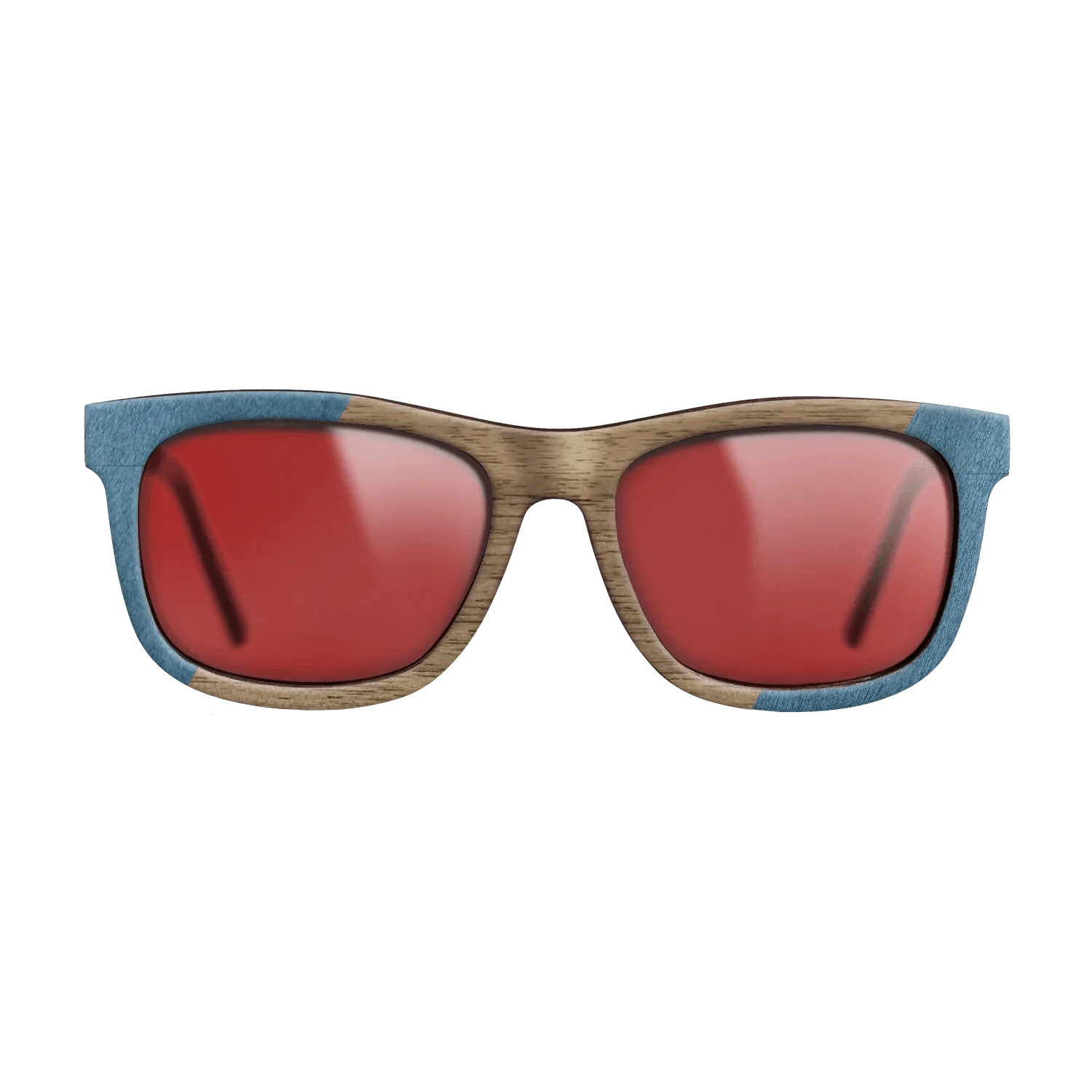 Poplar Dyed: Blue Denim,Walnut: Straight Grain,Fumed Oak: Angle Cut - The Hero - Square - 821 - SIRIS wood optic