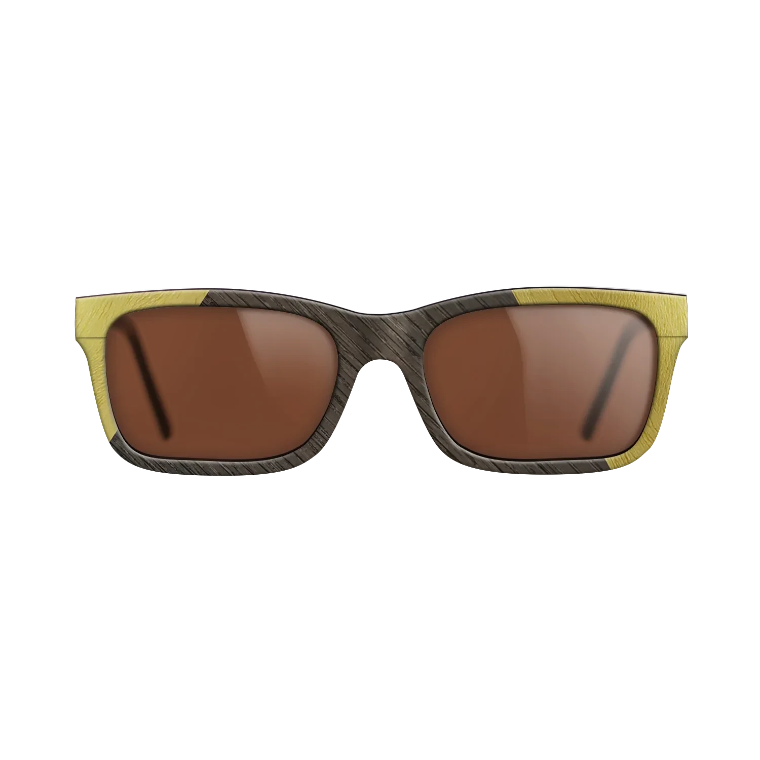 Rosewood Reconstituted,Poplar Dyed: Yellow,Fumed Oak: Angle Cut - The Sage - Rectangle - 1350 - SIRIS wood optic