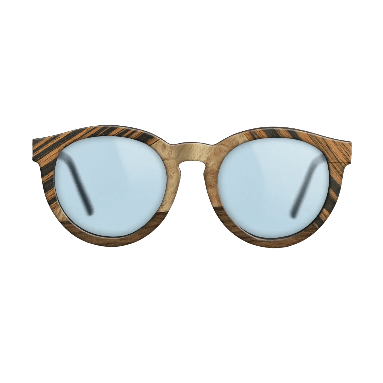 Ziricote Dark Quartered,Walnut: Straight Grain,Italian Ebony,Olive Burl: Bauhaus - The Rebel - Round - 983 - SIRIS wood optic