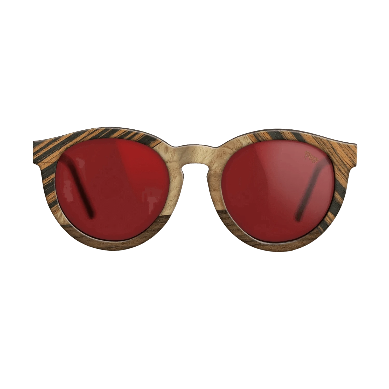 Ziricote Dark Quartered,Walnut: Straight Grain,Italian Ebony,Olive Burl: Bauhaus - The Rebel - Round - 983 - SIRIS wood optic