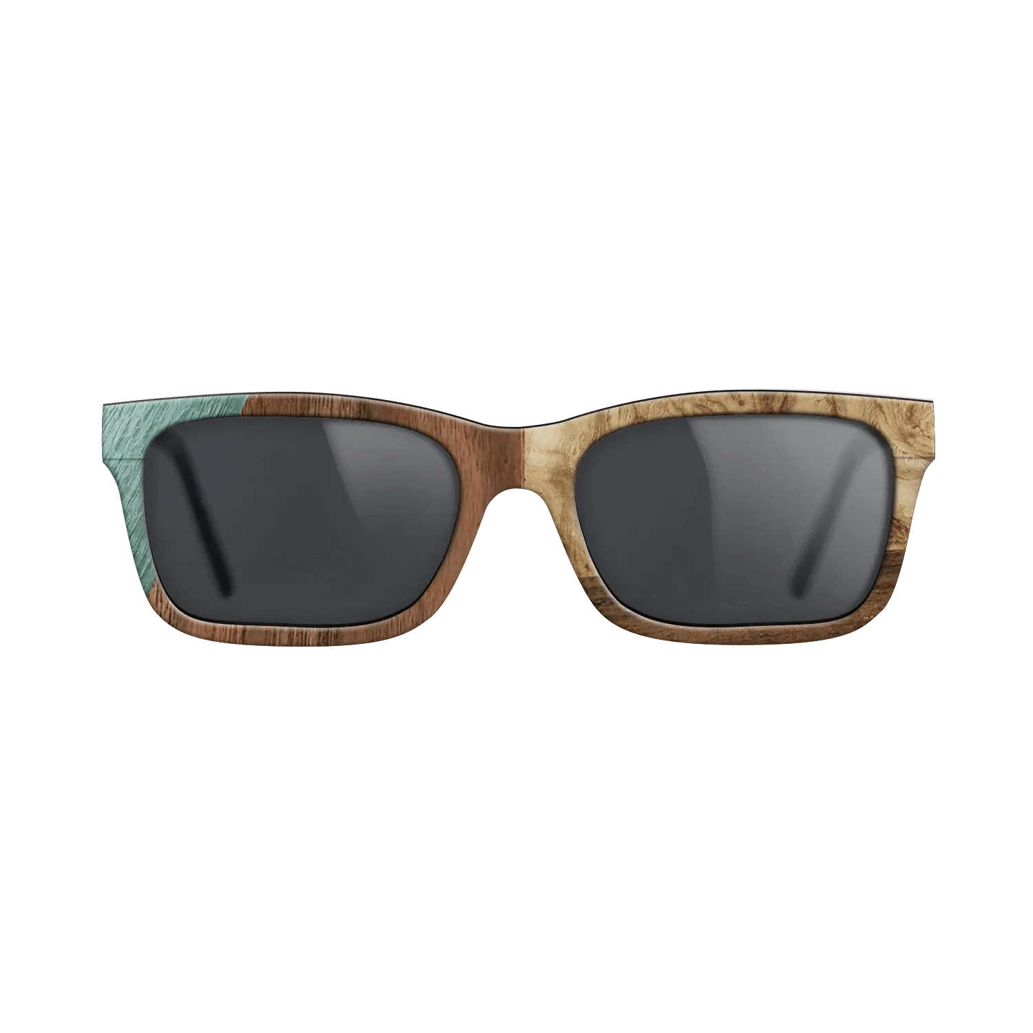 Walnut Claro Light,Poplar Dyed: Baby Blue,Walnut: Straight Grain,Olive Burl,Ziricote Dark Quartered: Bauhaus - The Sage - Rectangle - 1141 - SIRIS wood optic