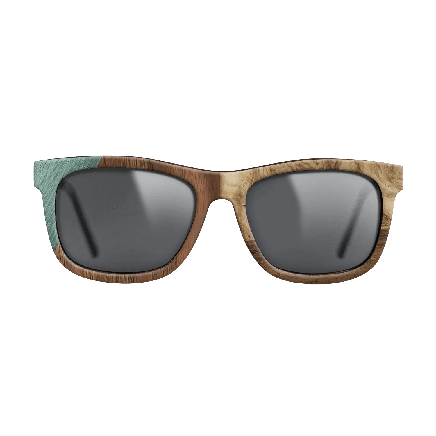 Walnut Claro Light,Poplar Dyed: Baby Blue,Walnut: Straight Grain,Olive Burl,Ziricote Dark Quartered: Bauhaus - The Hero - Square - 1141 - SIRIS wood optic