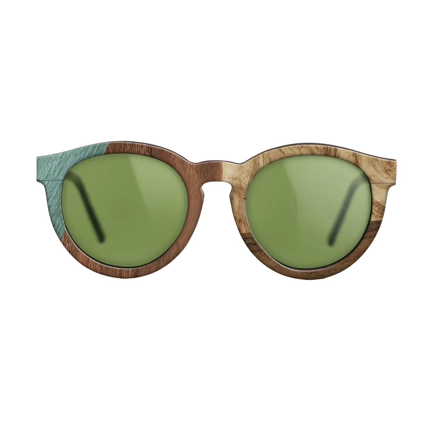 Walnut Claro Light,Poplar Dyed: Baby Blue,Walnut: Straight Grain,Olive Burl,Ziricote Dark Quartered: Bauhaus - The Rebel - Round - 1141 - SIRIS wood optic