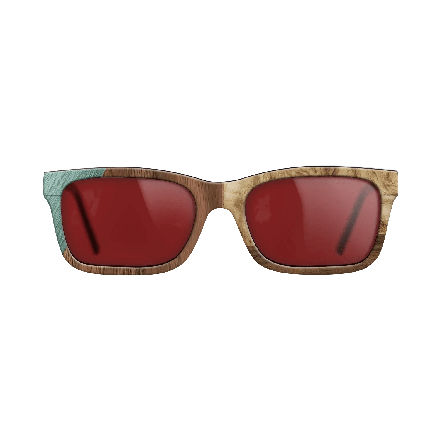Walnut Claro Light,Poplar Dyed: Baby Blue,Walnut: Straight Grain,Olive Burl,Ziricote Dark Quartered: Bauhaus - The Sage - Rectangle - 1141 - SIRIS wood optic