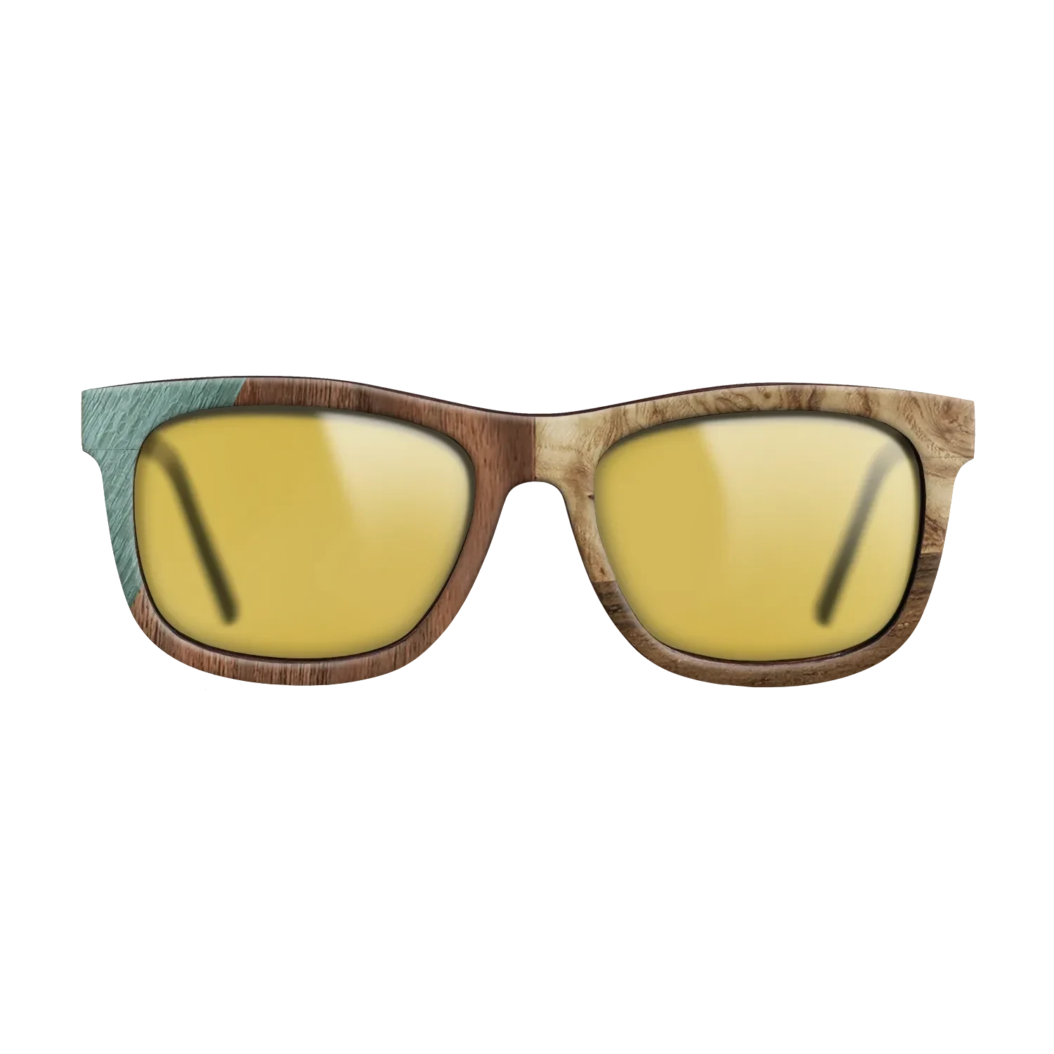 Walnut Claro Light,Poplar Dyed: Baby Blue,Walnut: Straight Grain,Olive Burl,Ziricote Dark Quartered: Bauhaus - The Hero - Square - 1141 - SIRIS wood optic