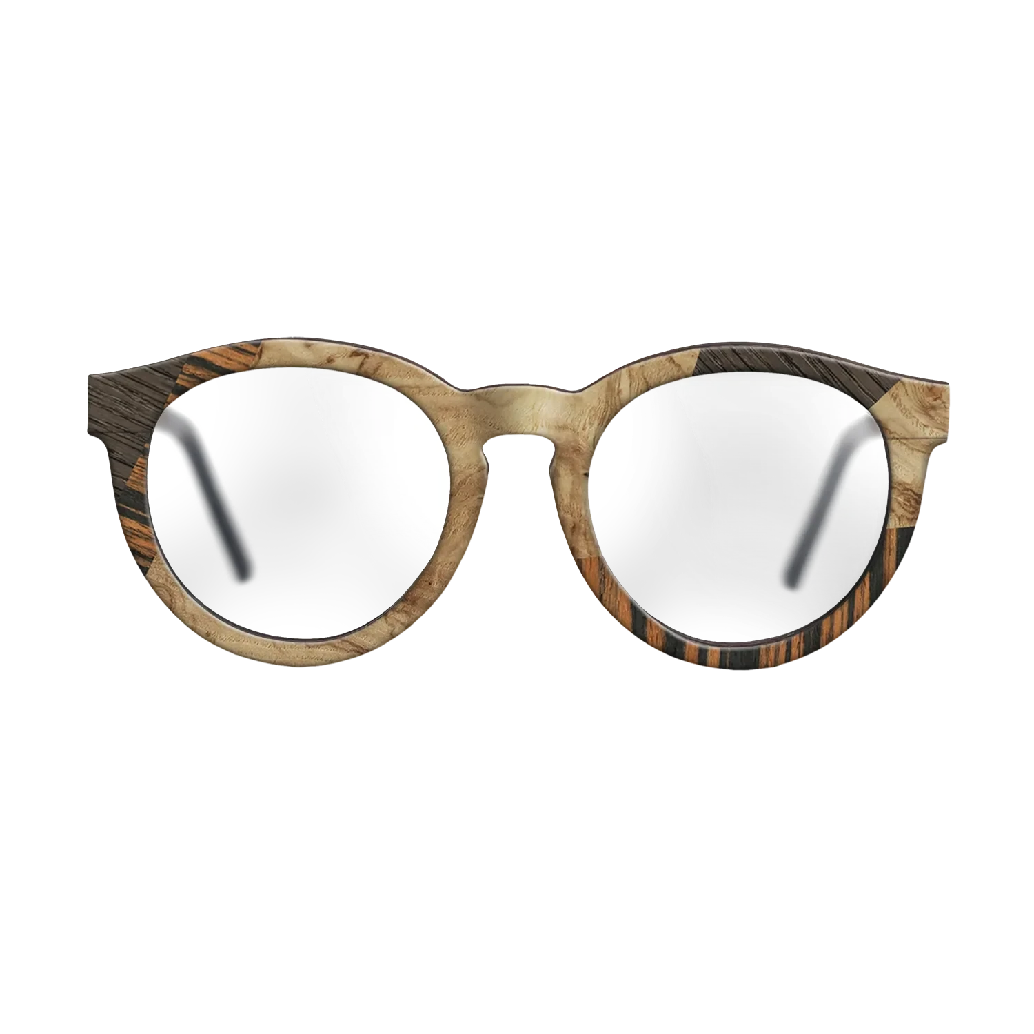 Walnut: Straight Grain,Italian Ebony,Fumed Oak,Olive Burl: Mosaic - The Rebel - Round - 1387 - SIRIS wood optic