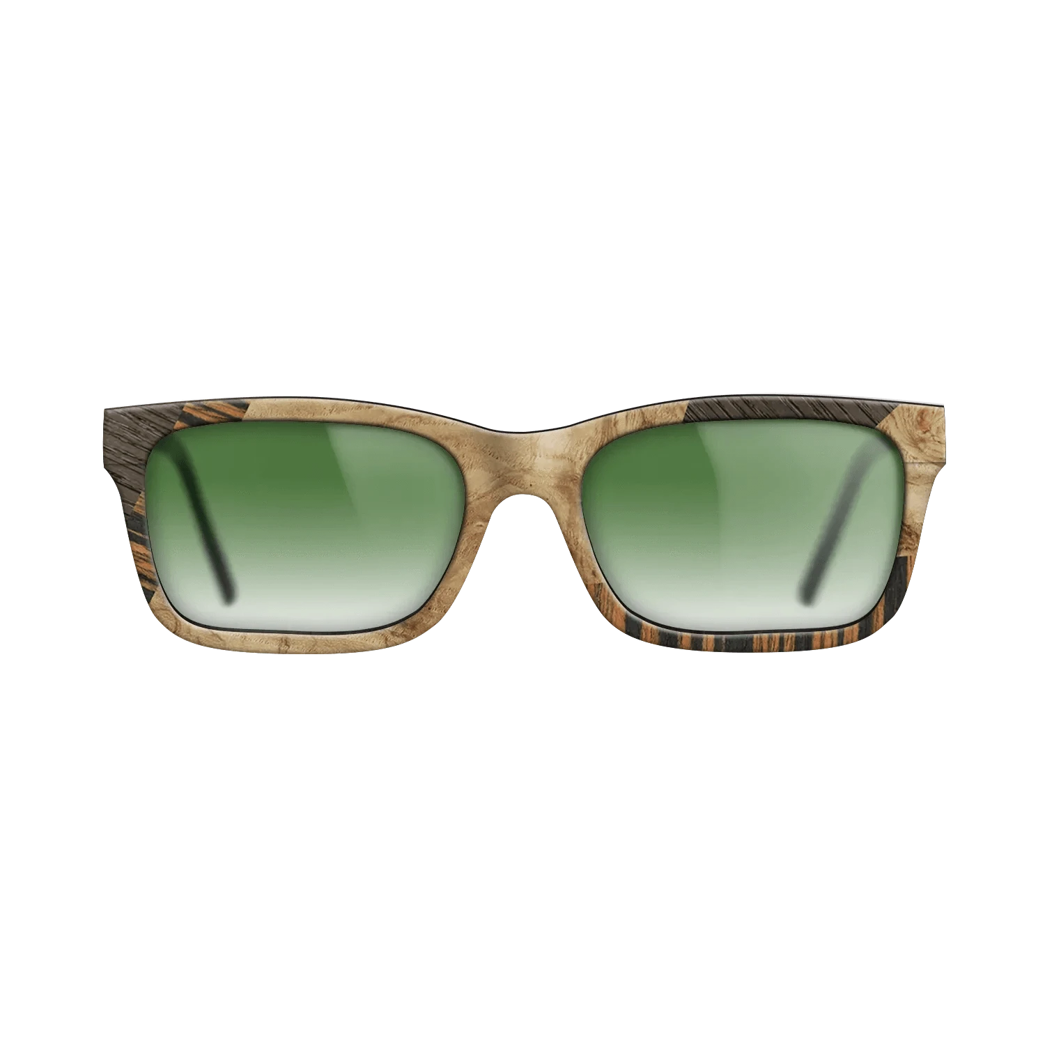 Walnut: Straight Grain,Italian Ebony,Fumed Oak,Olive Burl: Mosaic - The Sage - Rectangle - 1387 - SIRIS wood optic