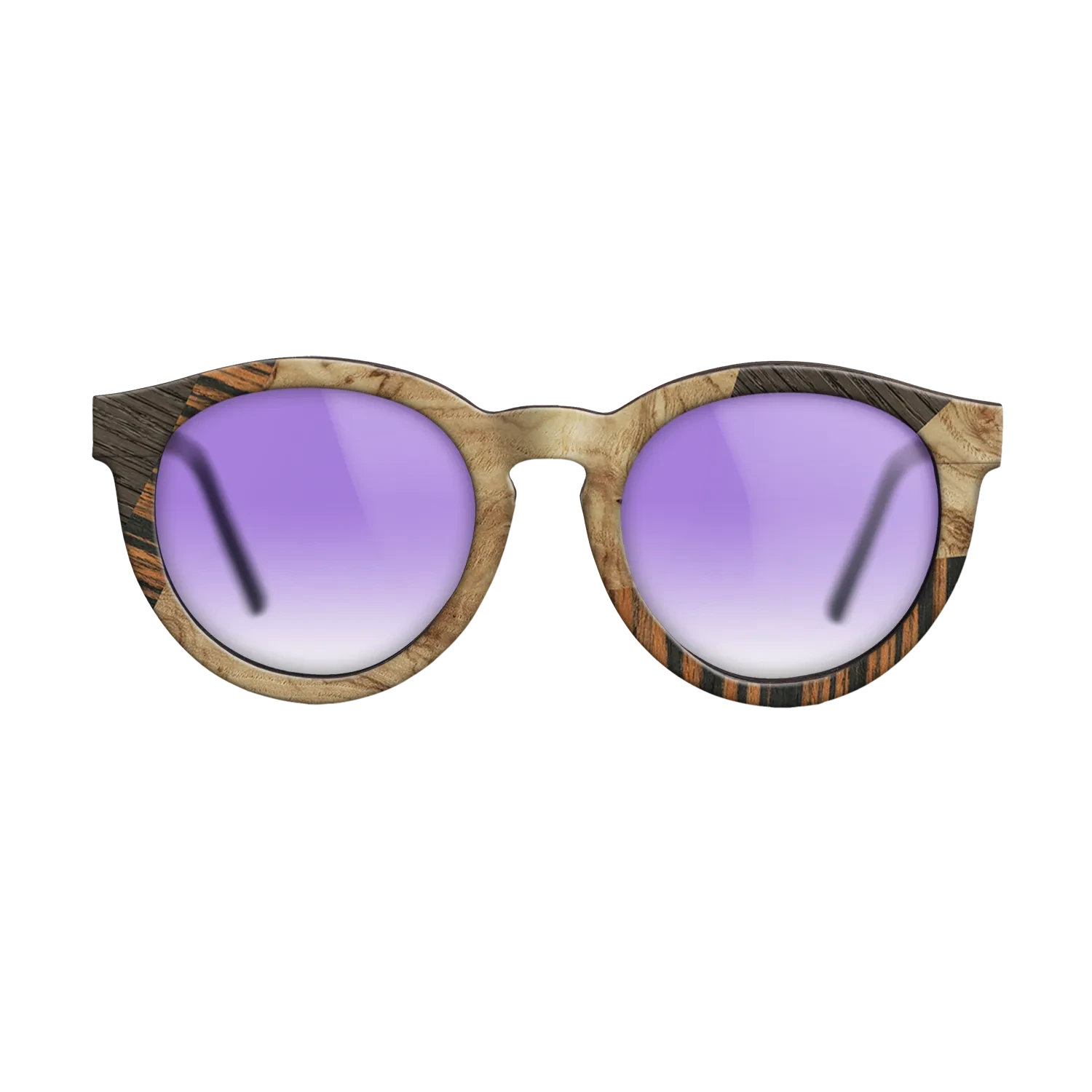 Walnut: Straight Grain,Italian Ebony,Fumed Oak,Olive Burl: Mosaic - The Rebel - Round - 1387 - SIRIS wood optic