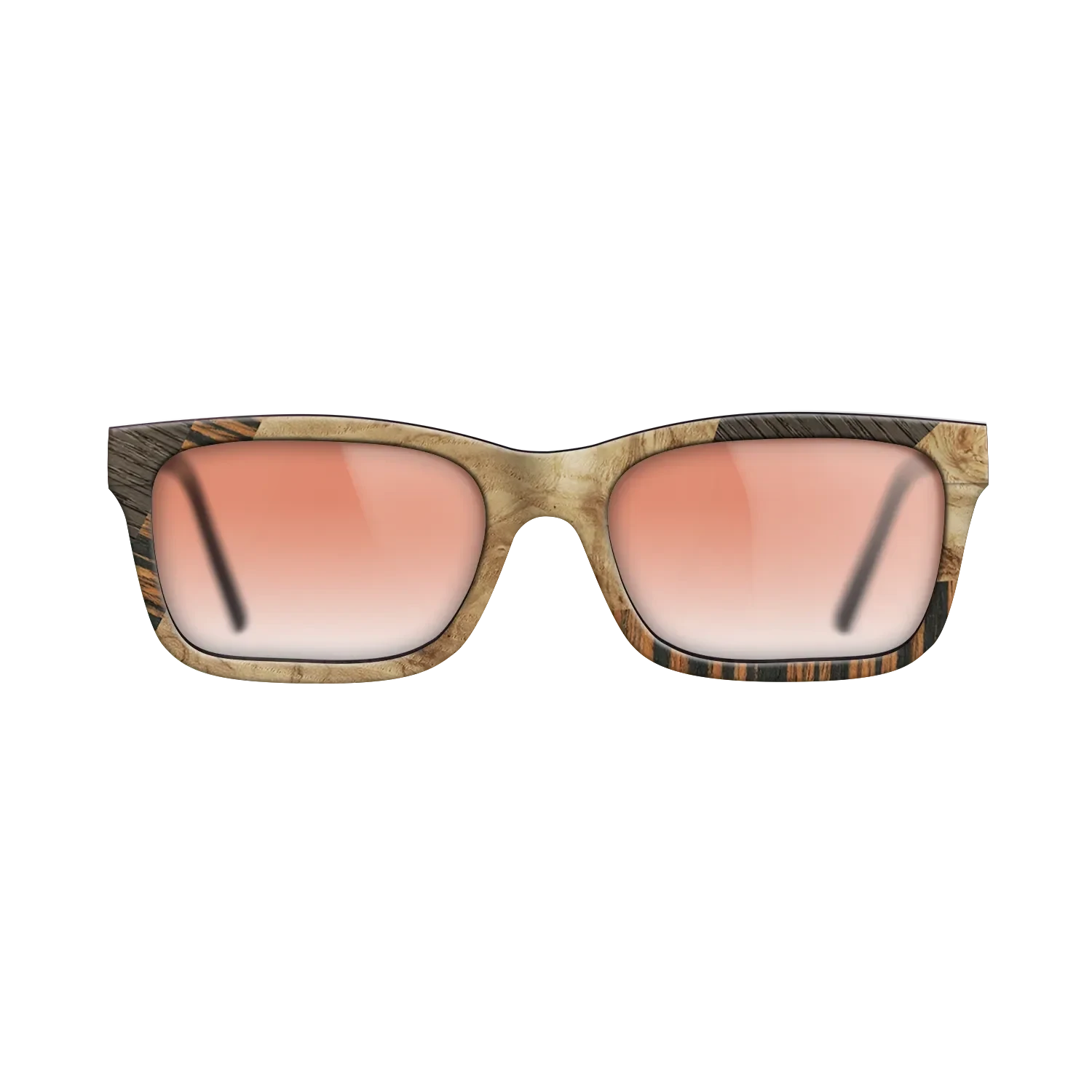Walnut: Straight Grain,Italian Ebony,Fumed Oak,Olive Burl: Mosaic - The Sage - Rectangle - 1387 - SIRIS wood optic