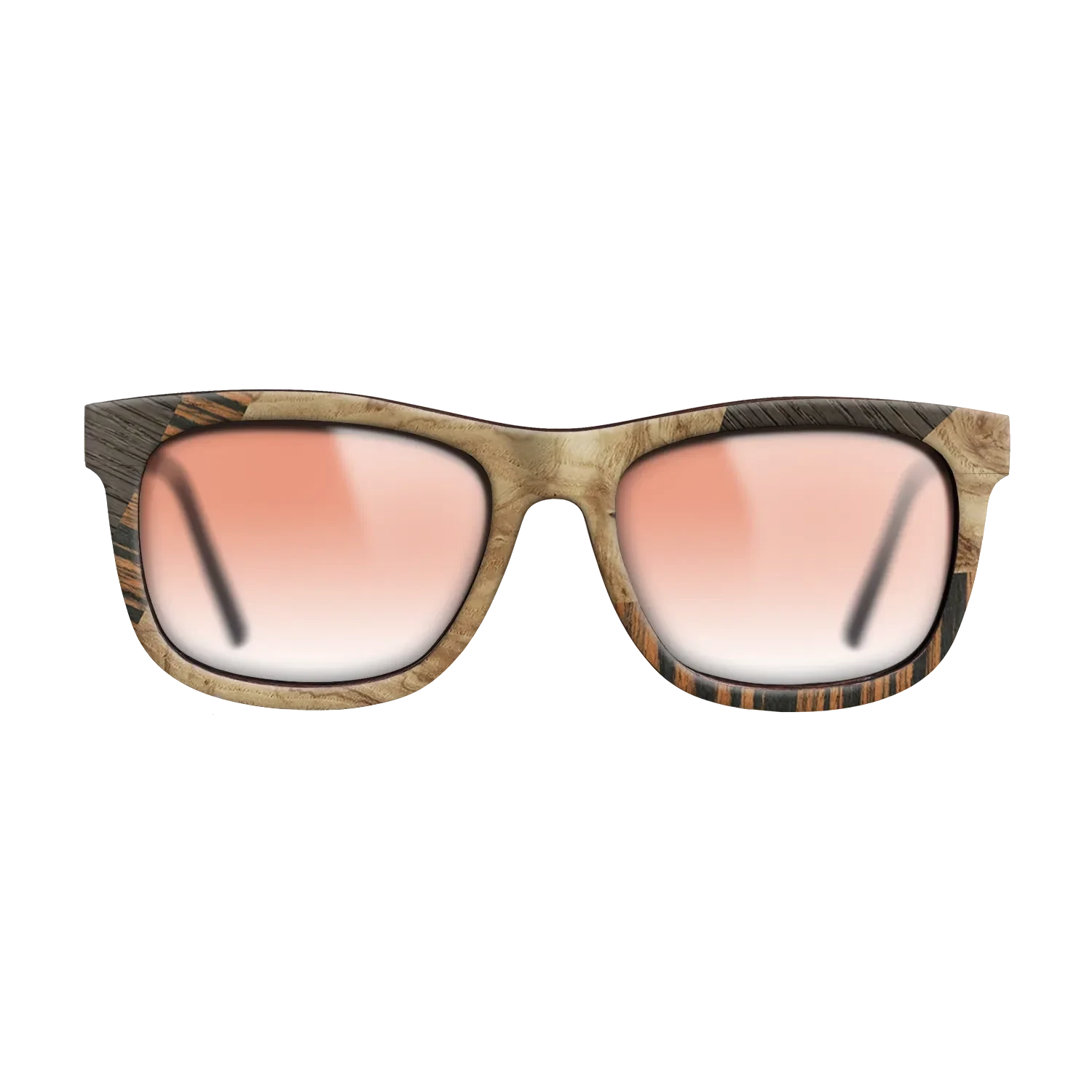 Walnut: Straight Grain,Italian Ebony,Fumed Oak,Olive Burl: Mosaic - The Hero - Square - 1387 - SIRIS wood optic