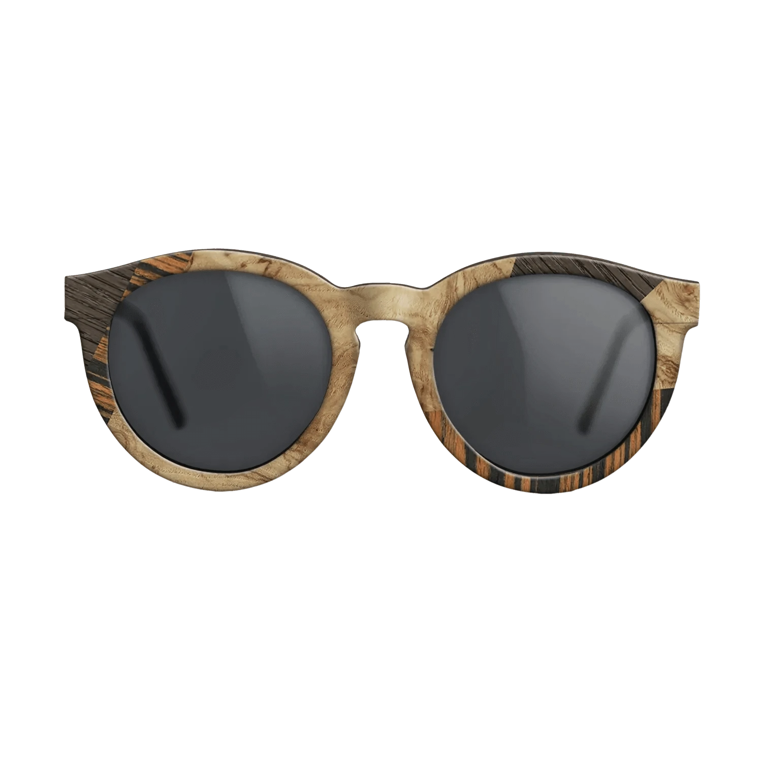 Walnut: Straight Grain,Italian Ebony,Fumed Oak,Olive Burl: Mosaic - The Rebel - Round - 1387 - SIRIS wood optic