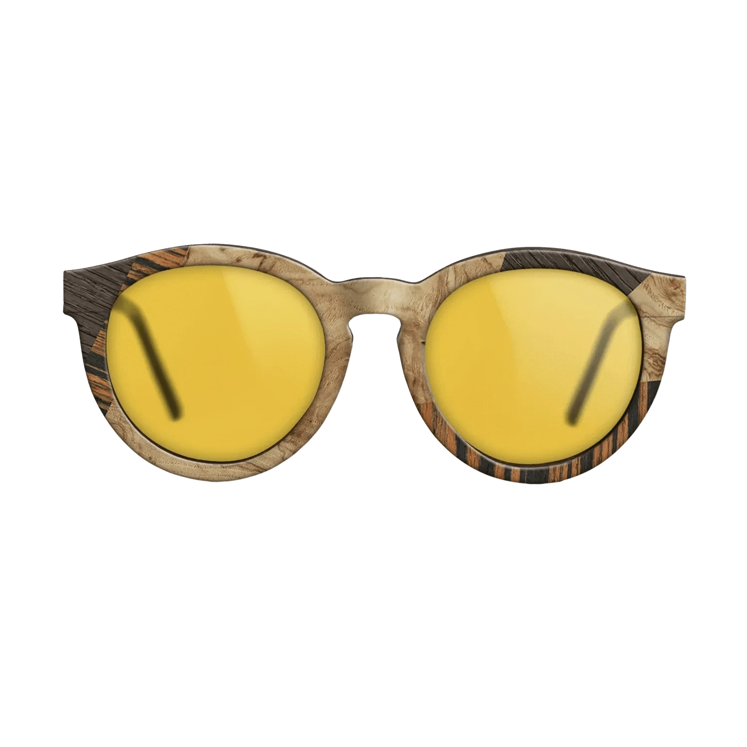 Walnut: Straight Grain,Italian Ebony,Fumed Oak,Olive Burl: Mosaic - The Rebel - Round - 1387 - SIRIS wood optic
