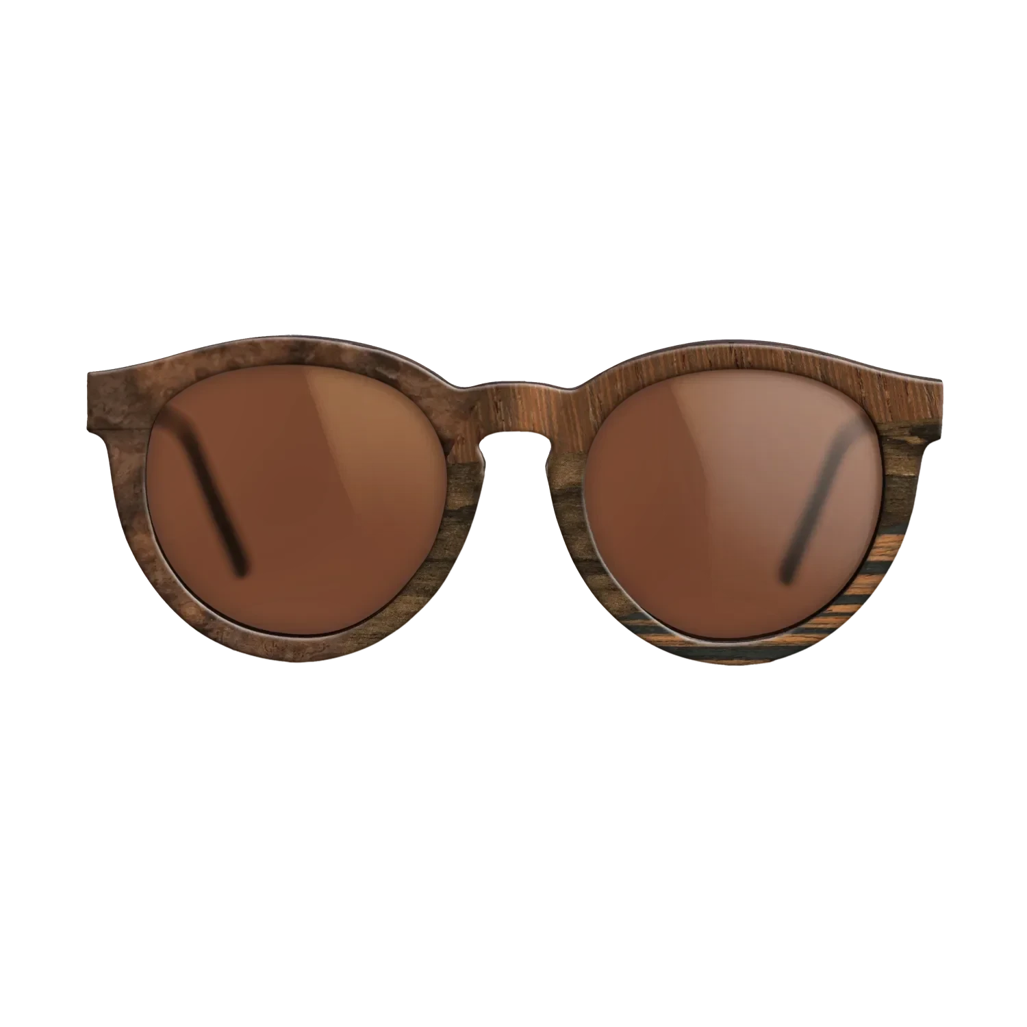 Santos Rosewood Dark,Poplar Dyed: Red,Wenge,Walnut Burl,Ziricote Dark Quartered: Bauhaus - The Rebel - Round - 1013 - SIRIS wood optic