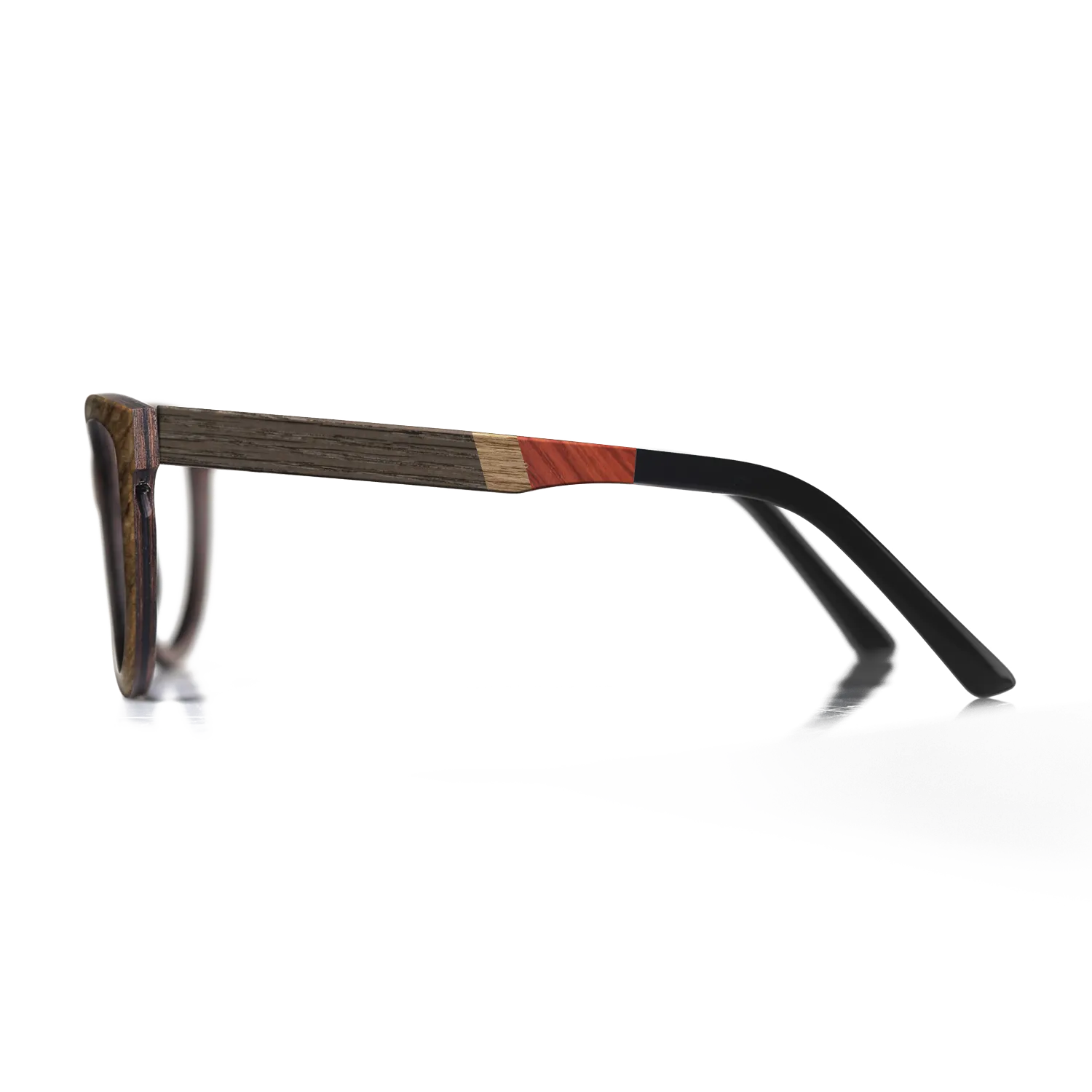 Bloodwood,Ziricote Dark Quartered,Wenge,Fumed Oak,Walnut: Straight Grain: Angle Cut - The Hero - Square - 1007 - SIRIS wood optic