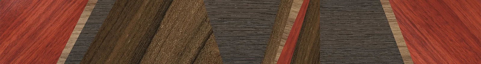 Bloodwood,Ziricote Dark Quartered,Wenge,Fumed Oak,Walnut: Straight Grain: Angle Cut - The Hero - Square - 1007 - SIRIS wood optic